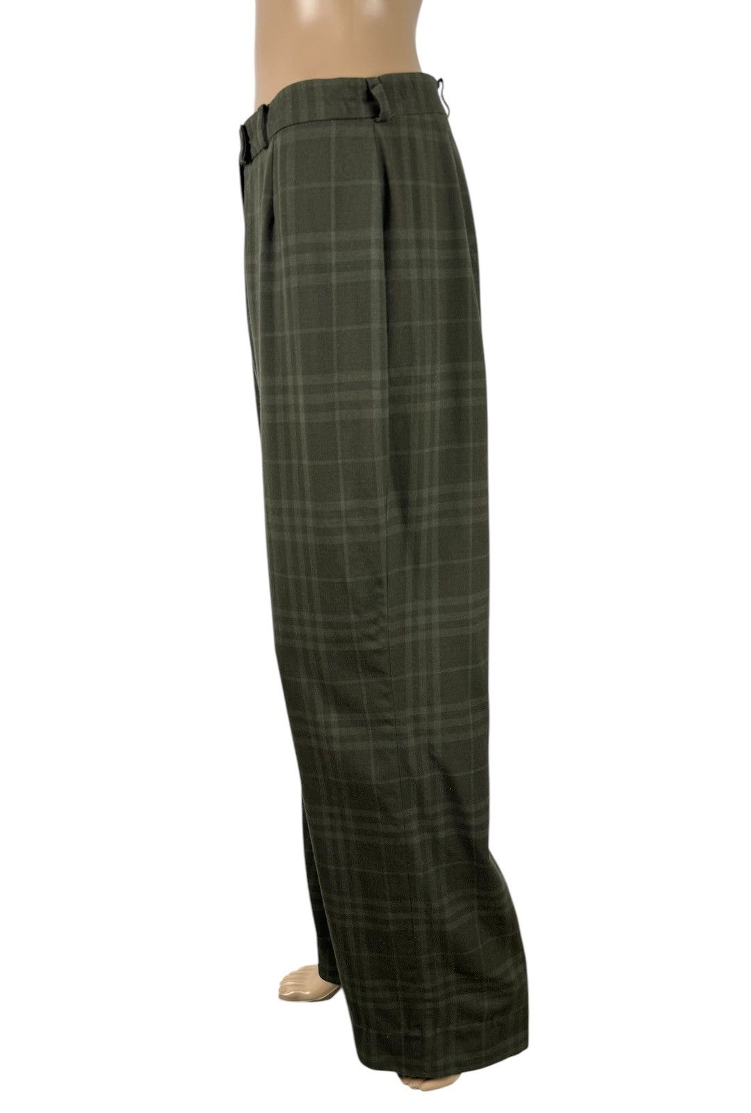Burberry Burberry Vintage Wool Checkered Pants Wide Leg size UK10 Size 28" / US 6 / IT 42 - 4 Thumbnail