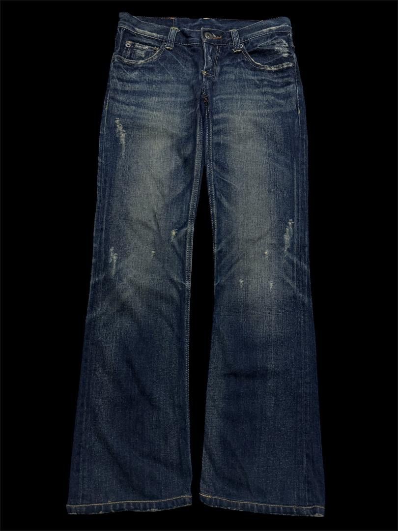 FLARED Blue Blue Japanese Rusty Mudwash Distressed Grunge