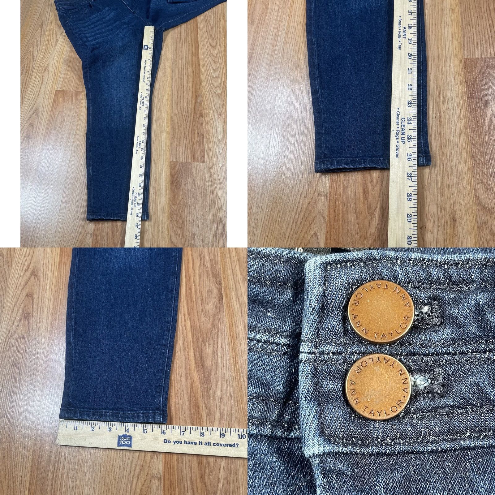 Ann Taylor Ann Taylor Jeans Womens 16 Blue Boyfriend Skinny Leg High Rise Stretch Denim Pants Size 38" / US 16 / IT 52 - 8 Thumbnail