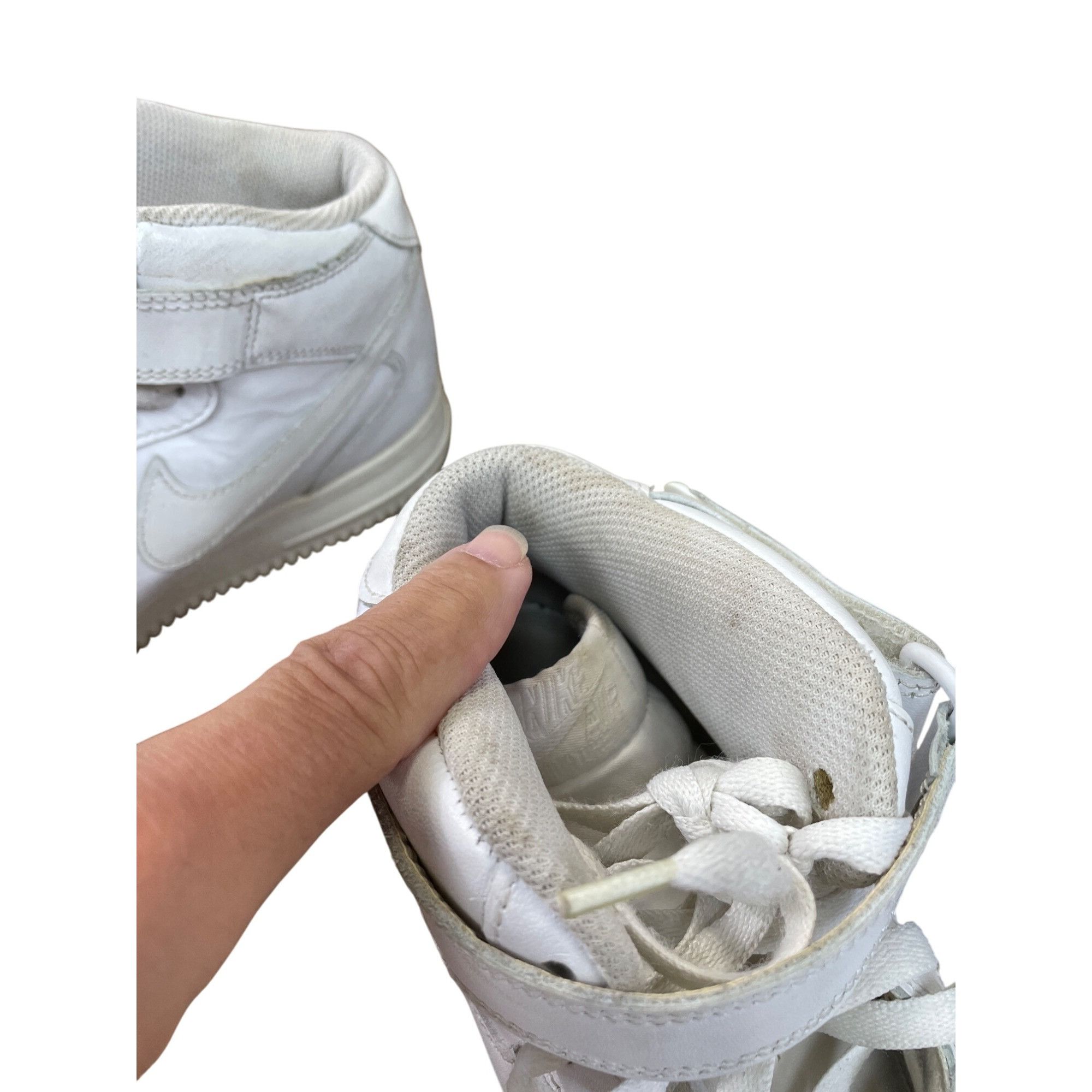 Nike Nike Air Force 1 mens vintage triple white Mid sneakers Size Size US 10.5 / EU 43-44 - 16 Thumbnail