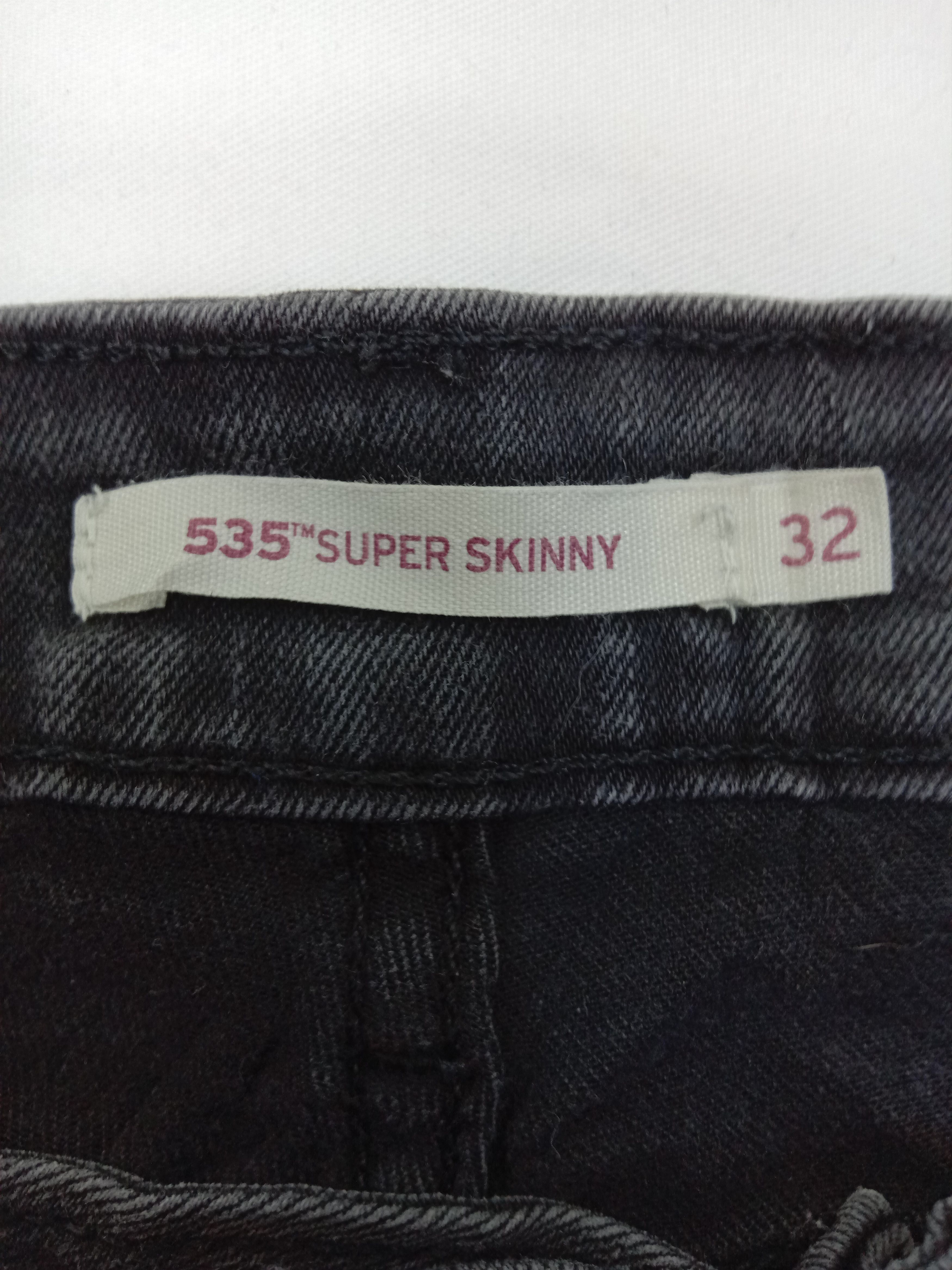 Levi's Vintage Levi's 535 Faded Black Jeans Super Skinny Denim Size 32" / US 10 / IT 46 - 11 Thumbnail