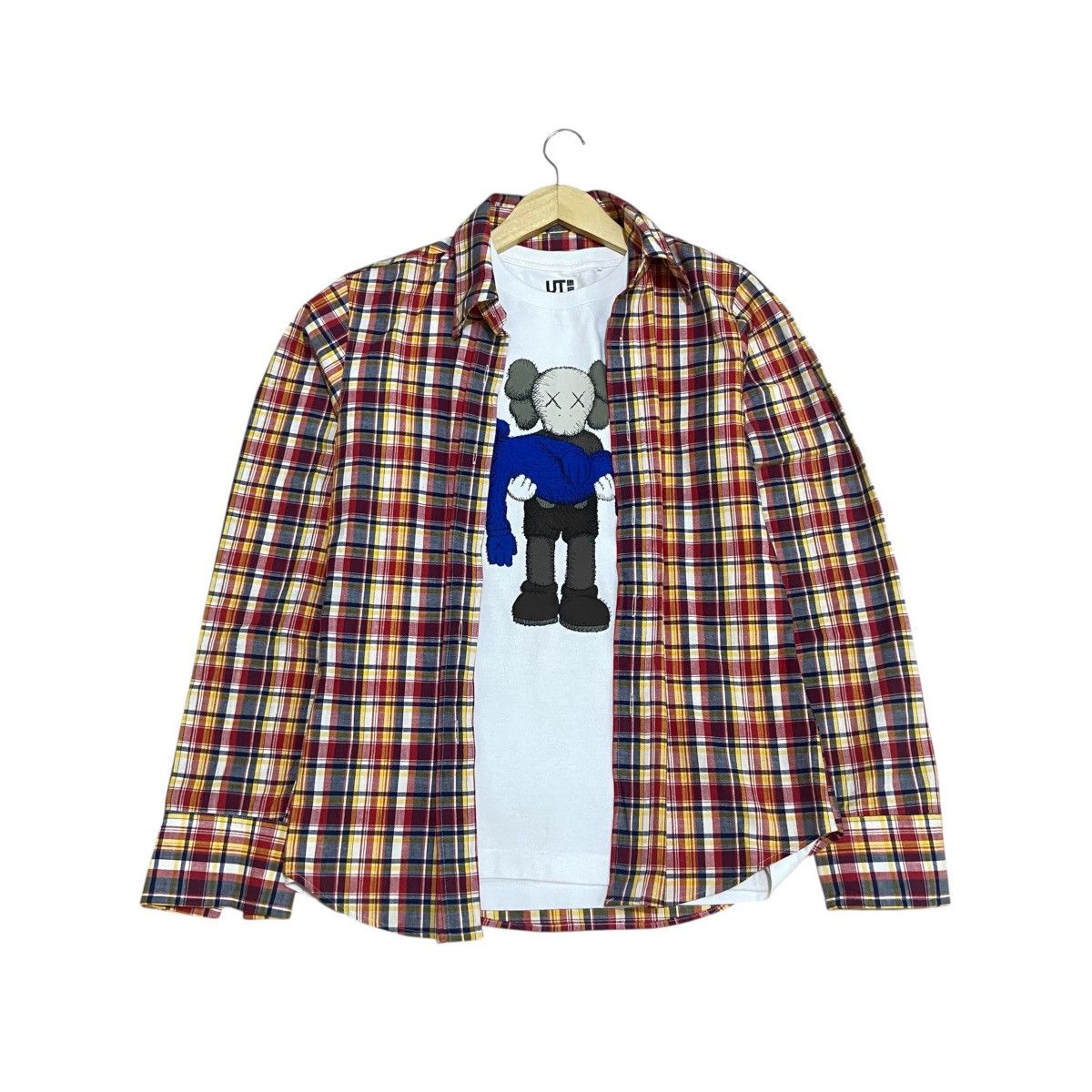 Japanese Brand Bundle Flannel Marka Japan & Tshirt Kaws Size US S / EU 44-46 / 1 - 2 Thumbnail