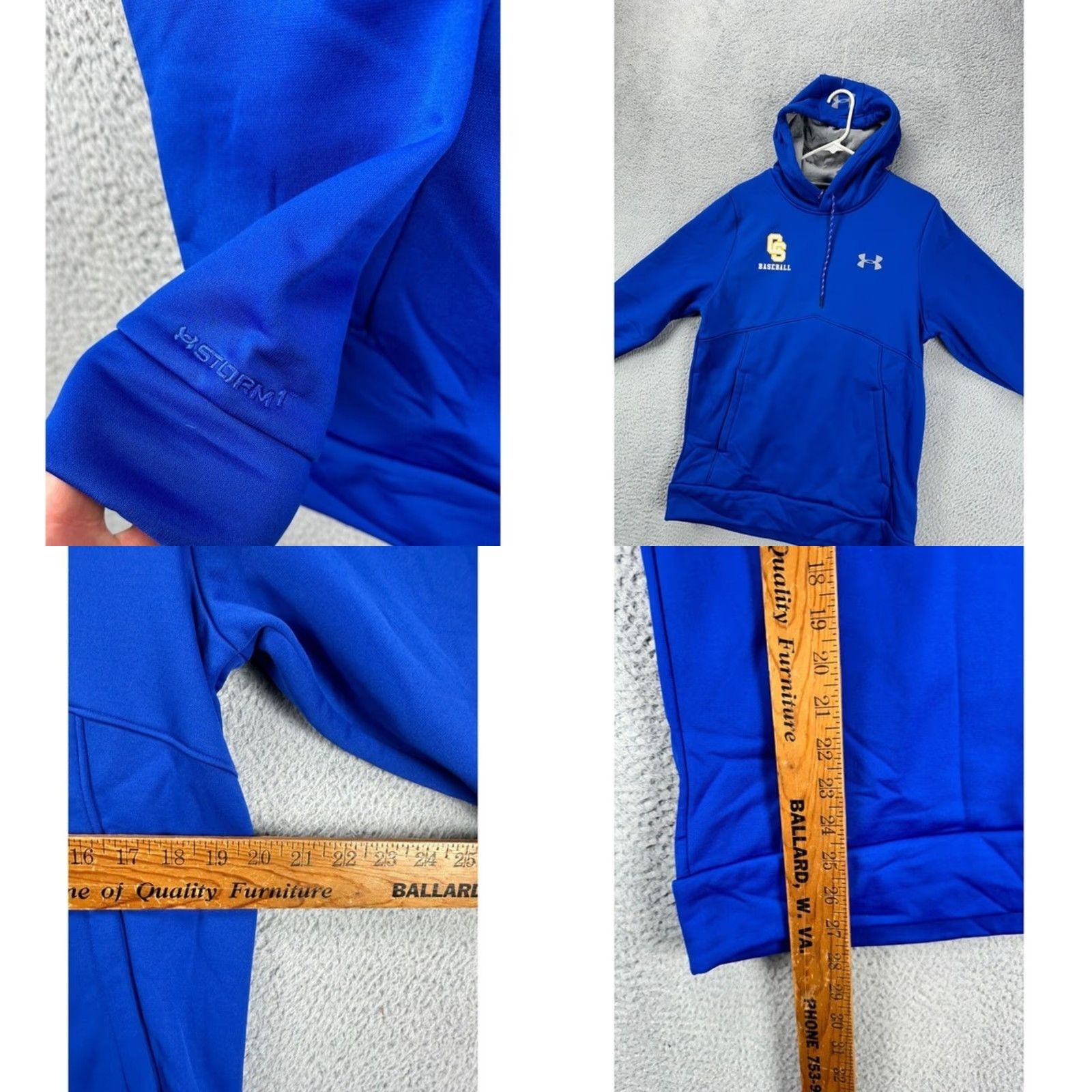 Under Armour Under Armour Sweatshirt Mens Small Storm1 Blue Baseball Hoodie Pullover NEW C1 Size US S / EU 44-46 / 1 - 8 Thumbnail