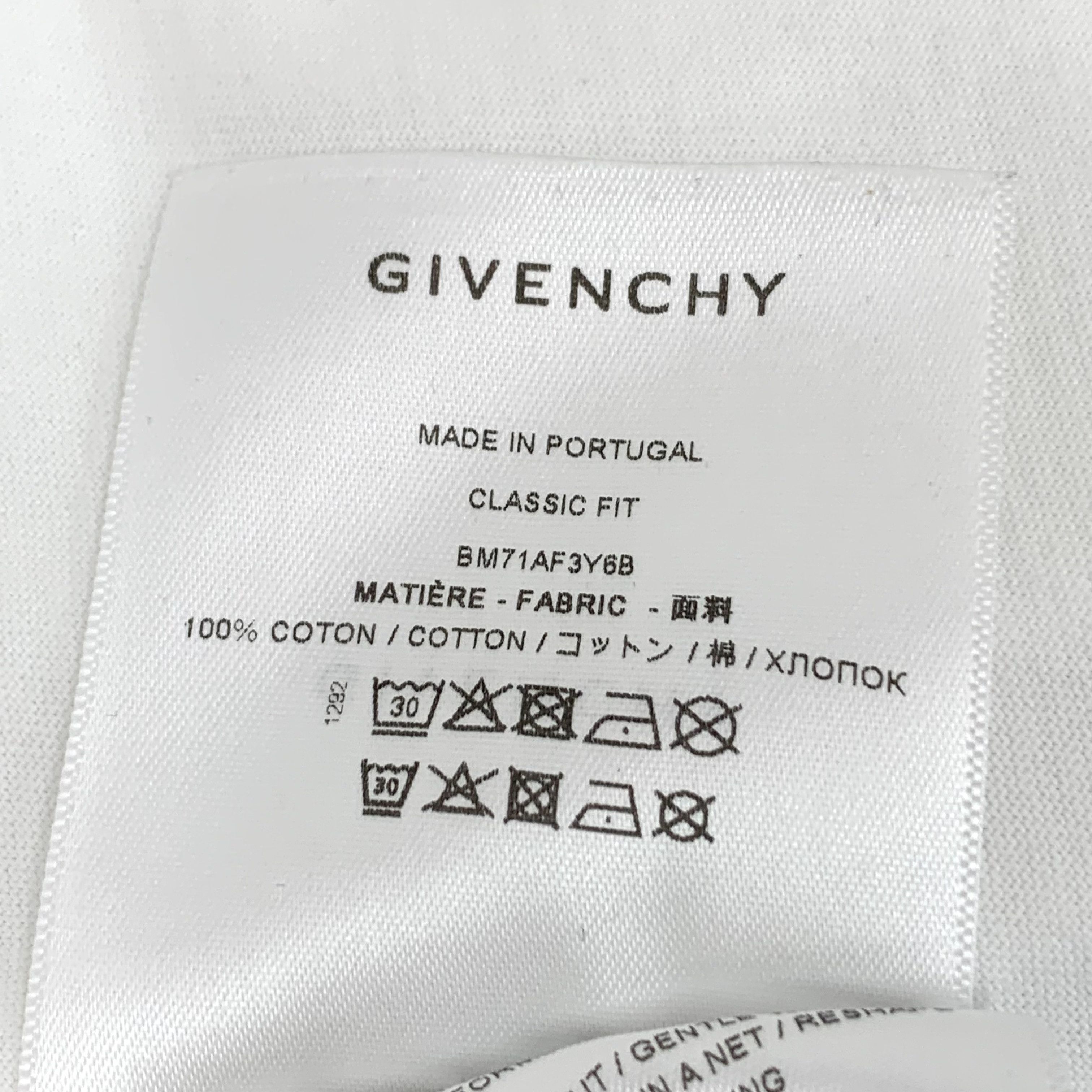 Givenchy Givenchy Logo Print Cotton T-Shirt White (XL) Size US XL / EU 56 / 4 - 7 Thumbnail