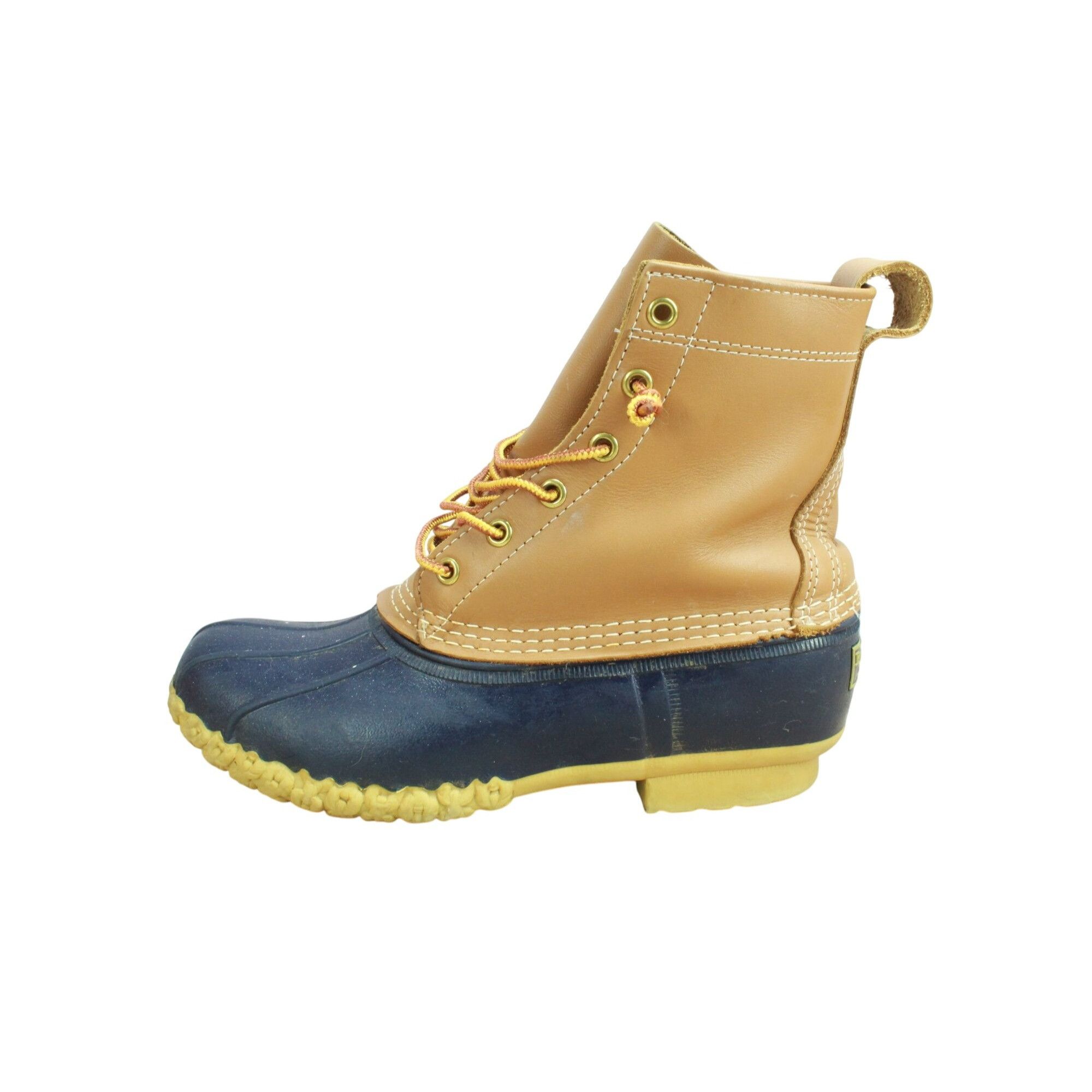 L.L. Bean × Leather LL Bean Women's Leather 8" Lace Up Unlined Ankle Duck Boots Size US 9 / IT 39 - 1 Thumbnail