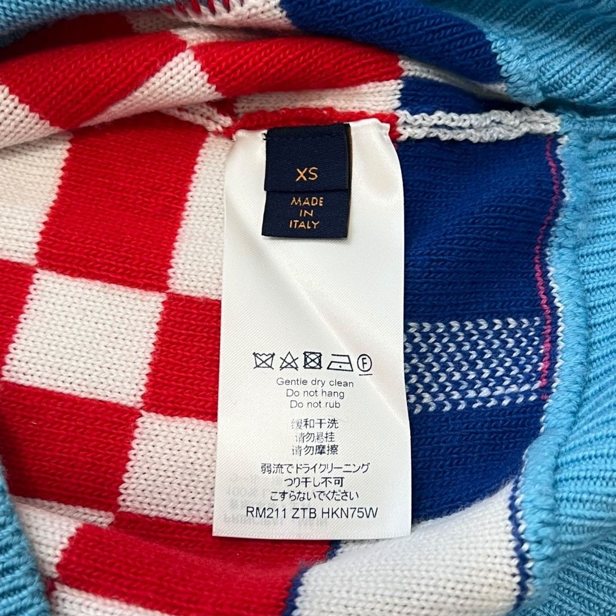 Louis Vuitton LOUIS VUITTON 21SS Distorted Giant Damier Wool Knit Sweater Size US XS / EU 42 / 0 - 9 Thumbnail