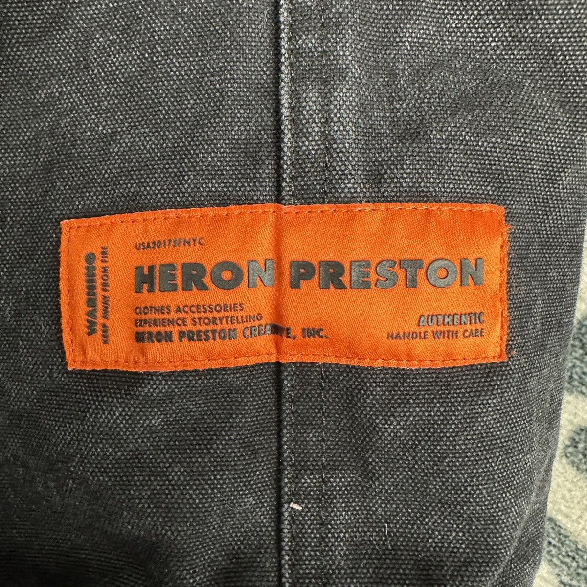 Heron Preston Black Fireman Jacket Clasp Size XL