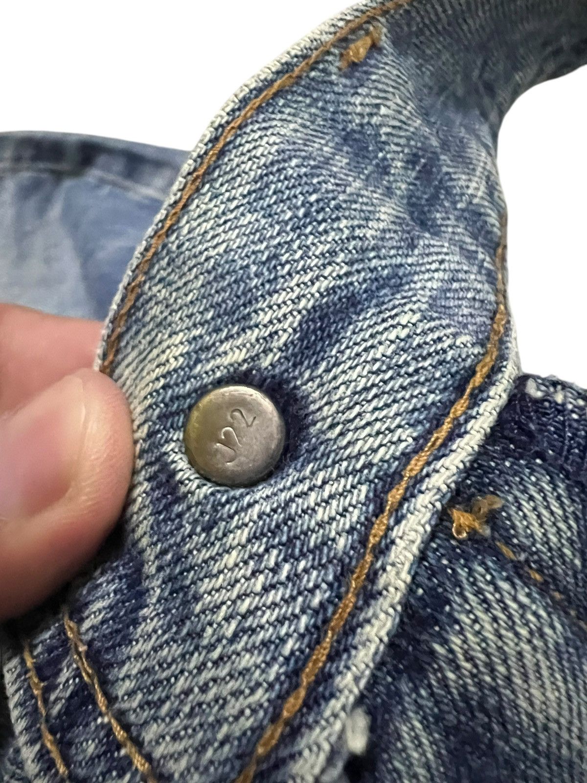 Levi's Vintage Levis 502 Big E Selvedge Faded Distressed Jean Size US 28 / EU 44 - 13 Thumbnail