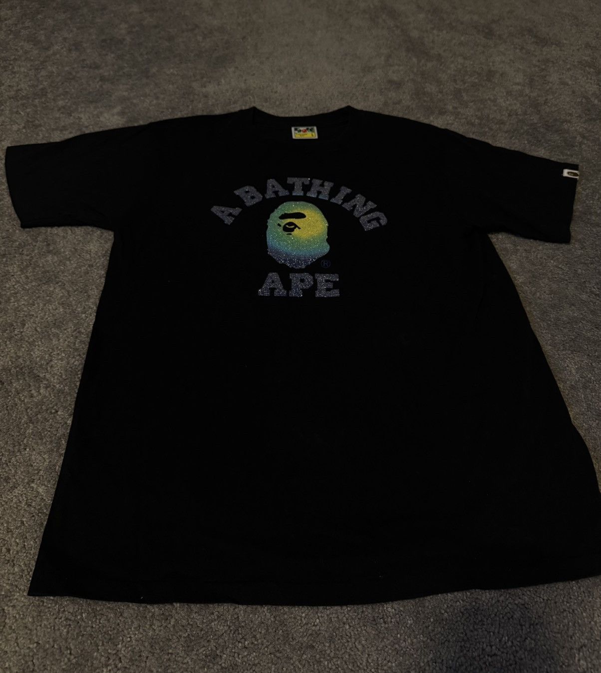 Bape Bape Glitter College Logo Tee Size US L / EU 52-54 / 3 - 2 Thumbnail