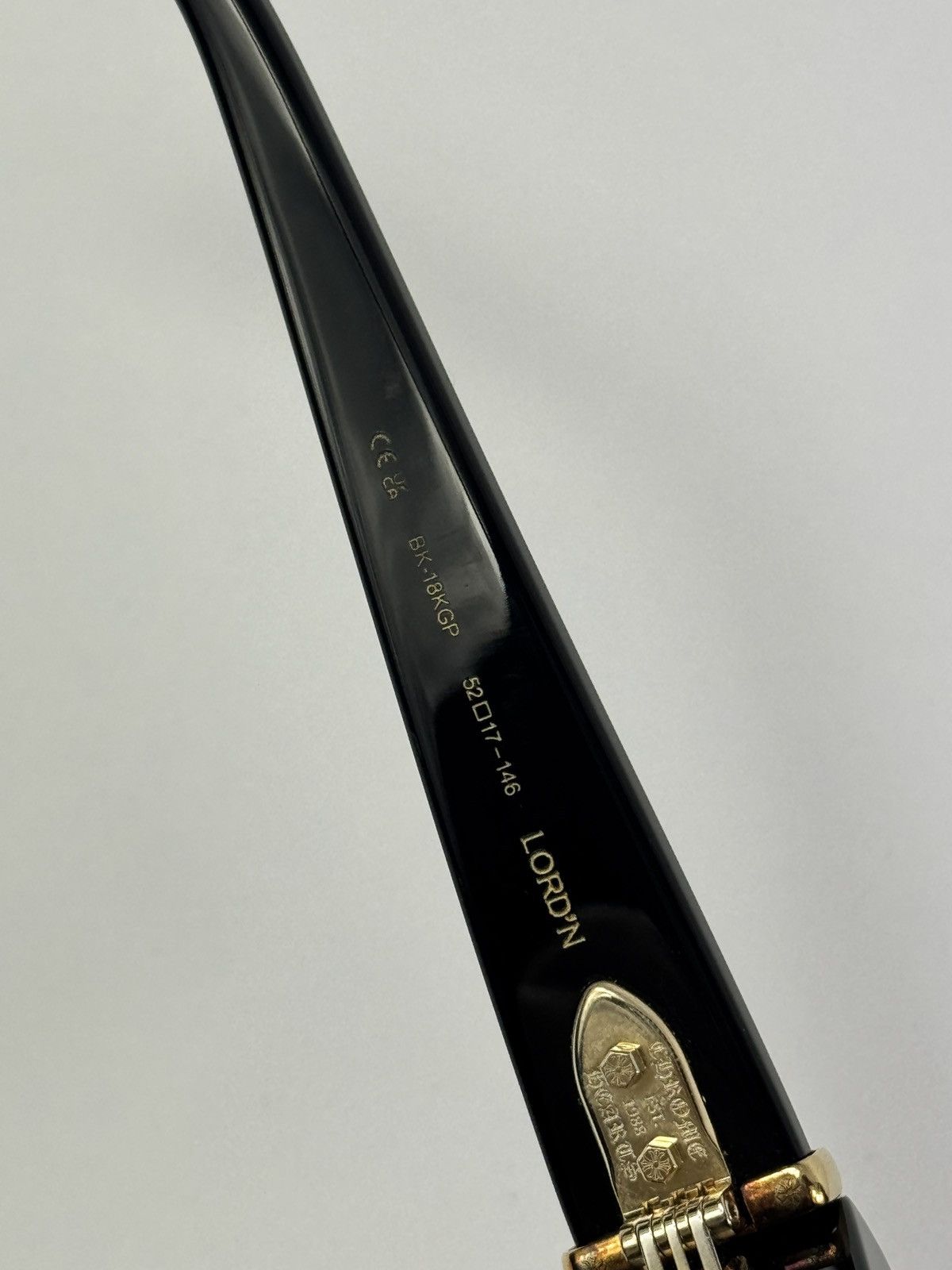 Chrome Hearts LORDN GOLD DETAILED BLACK FRAME SUNGLASSES Size ONE SIZE - 11 Thumbnail