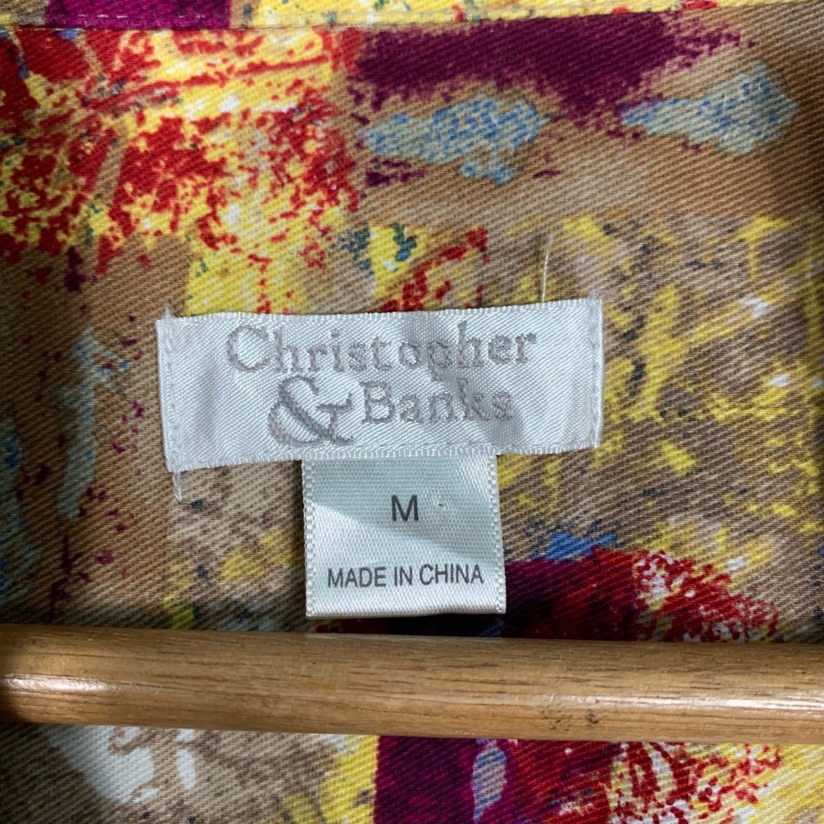 Japanese Brand CHRISTOPHER BANKS Abstract Leaf Print Shirt Jacket #2155-C95 Size M / US 6-8 / IT 42-44 - 15 Thumbnail