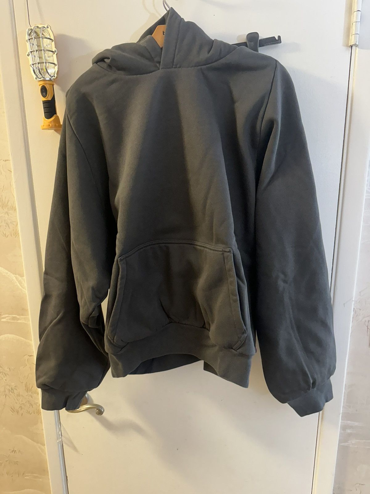 Balenciaga Yeezy gap balenciaga shrunken logo hoodie black size large |  Grailed