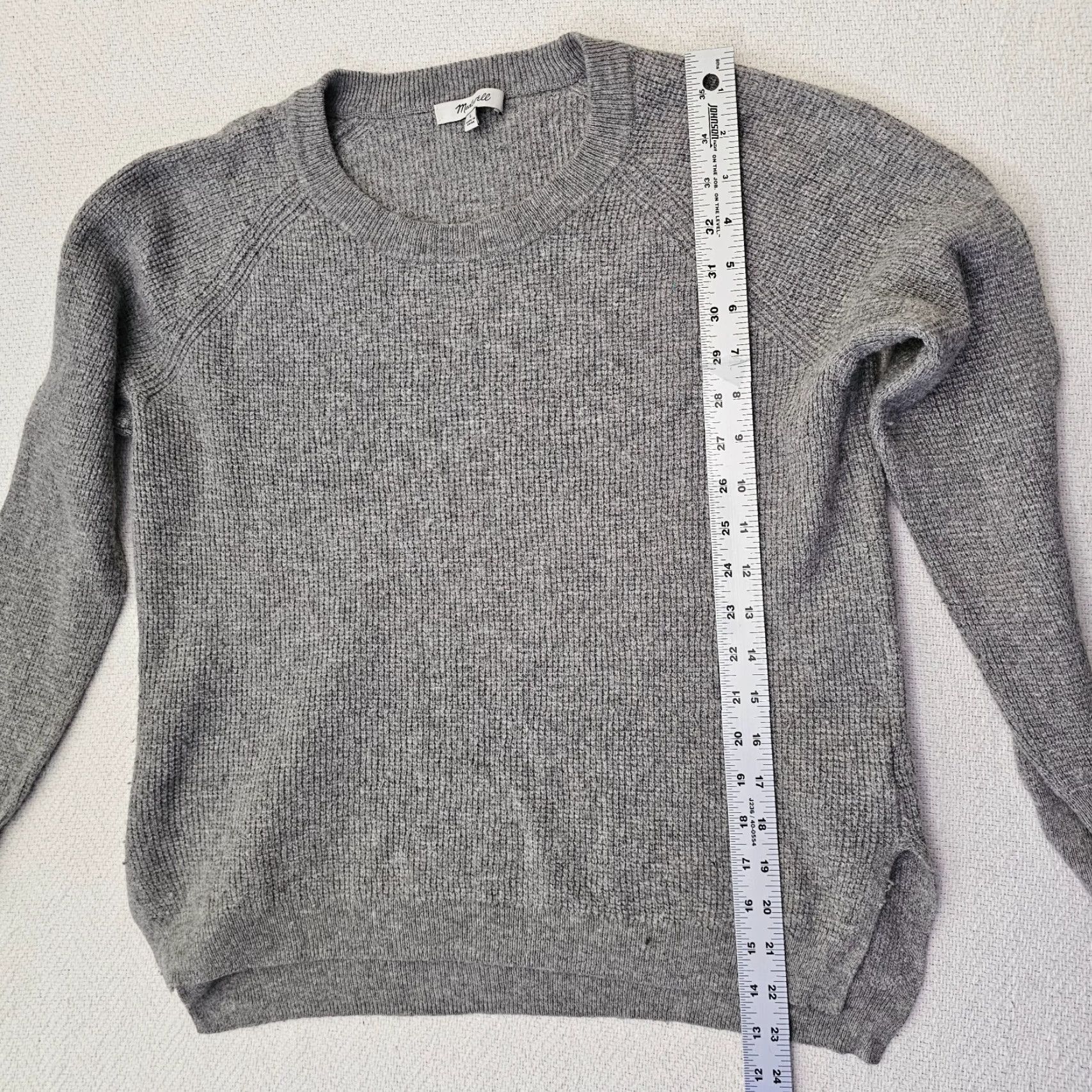 Madewell Madewell Pullover Sweatshirt Sweater Shirt Long Sleeve Gray L Women’s Crew Neck Alpaca Merino Wool Knit Pattern Solid Size L / US 10 / IT 46 - 4 Thumbnail