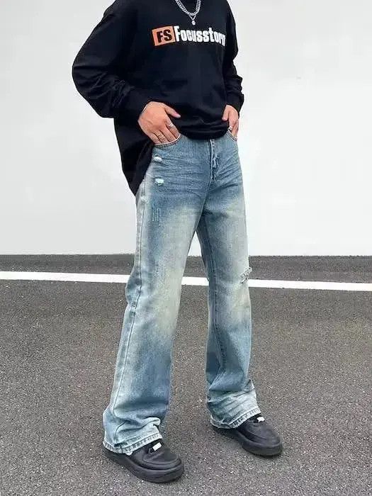 Japanese Brand × Jean Baggy Blue Flared Denim Jeans Size US 30 / EU 46 - 4 Thumbnail