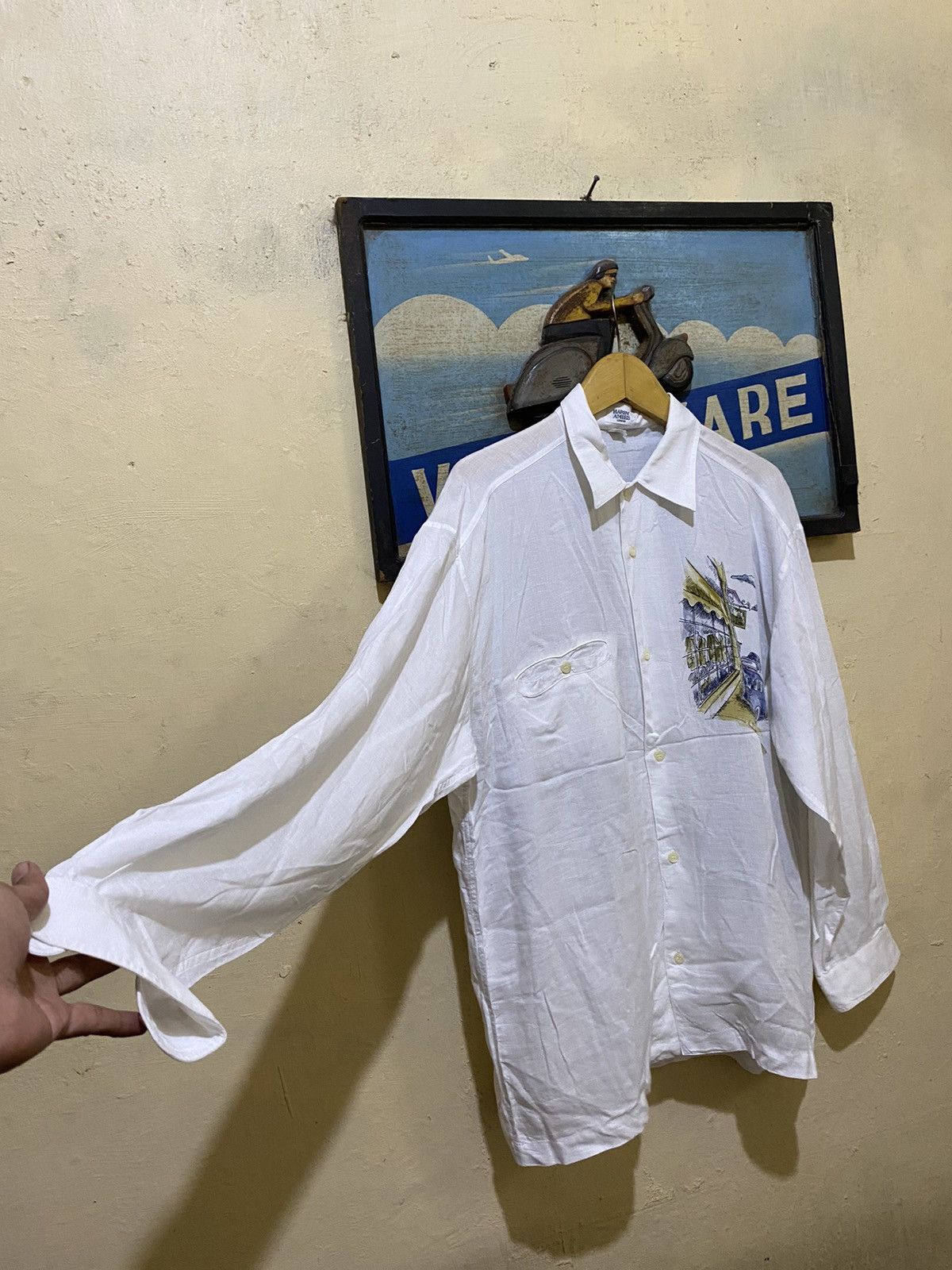 Hardy Amies 1990s RARE HARDY AMIES LONDON ART GALLERY VINTAGE SHIRT Size US L / EU 52-54 / 3 - 4 Thumbnail