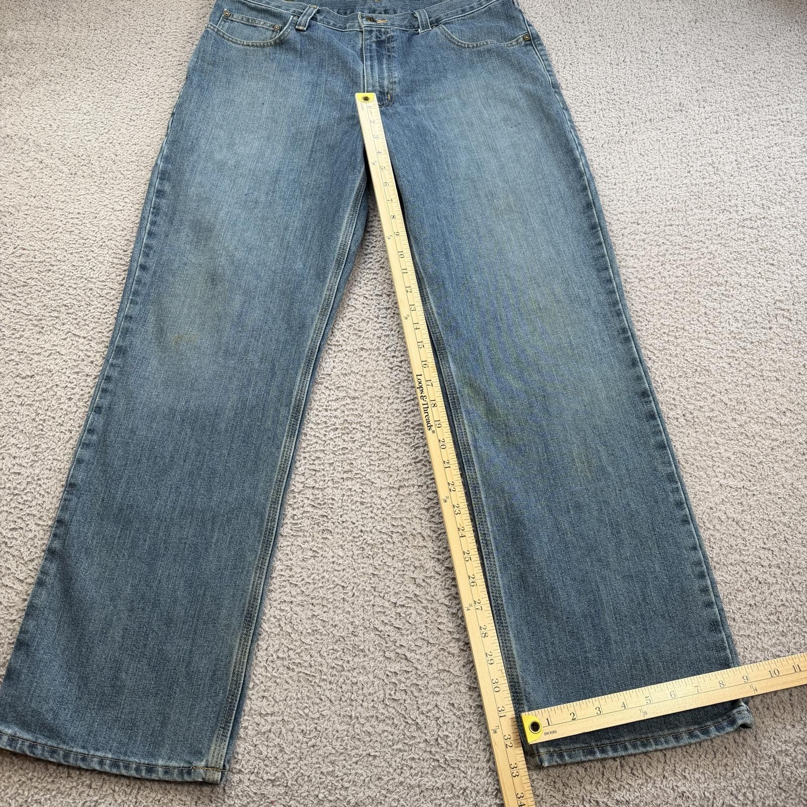Carhartt Carhartt Light Wash Straight Leg Denim Jeans Mens 36x33 Work Size US 36 / EU 52 - 4 Thumbnail