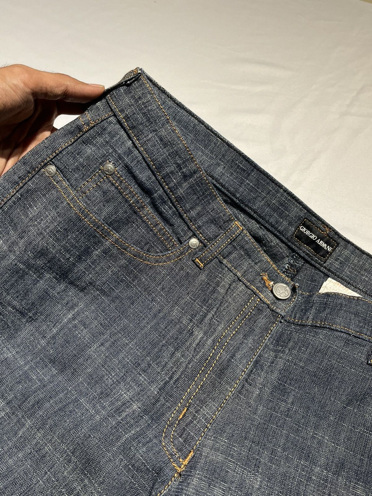Giorgio Armani Vintage Denim Armani Baggy Jeans Distressed Y2K Style Size US 33 - 5 Thumbnail