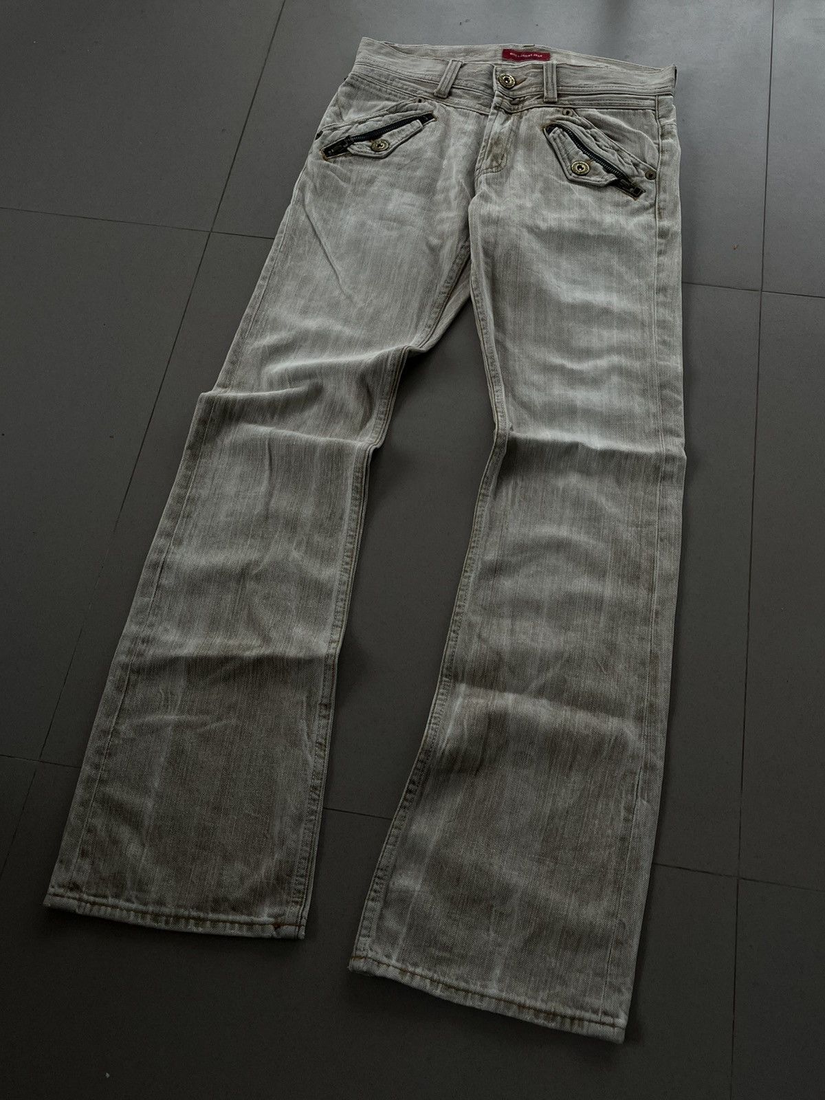 Tornado Mart 2000s JAPANESE ANTI LABEL ZIPPER FLARE BOOT CUT PANTS VKEI Size US 30 / EU 46 - 1 Thumbnail