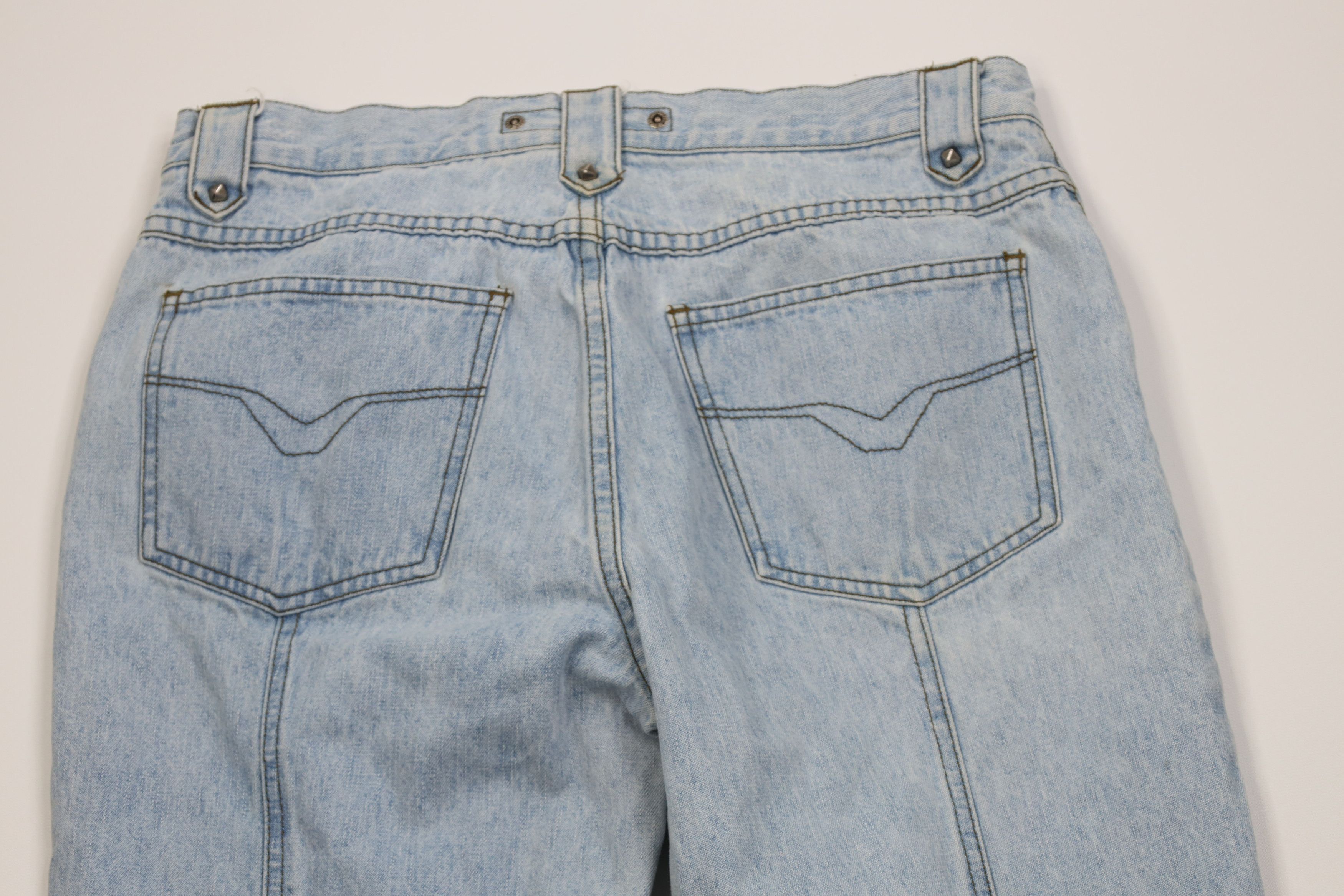 Harley Davidson Vintage Y2K 2004 Harley Davidson Babydoll Flared Denim Jeans Size 30" / US 8 / IT 44 - 13 Thumbnail