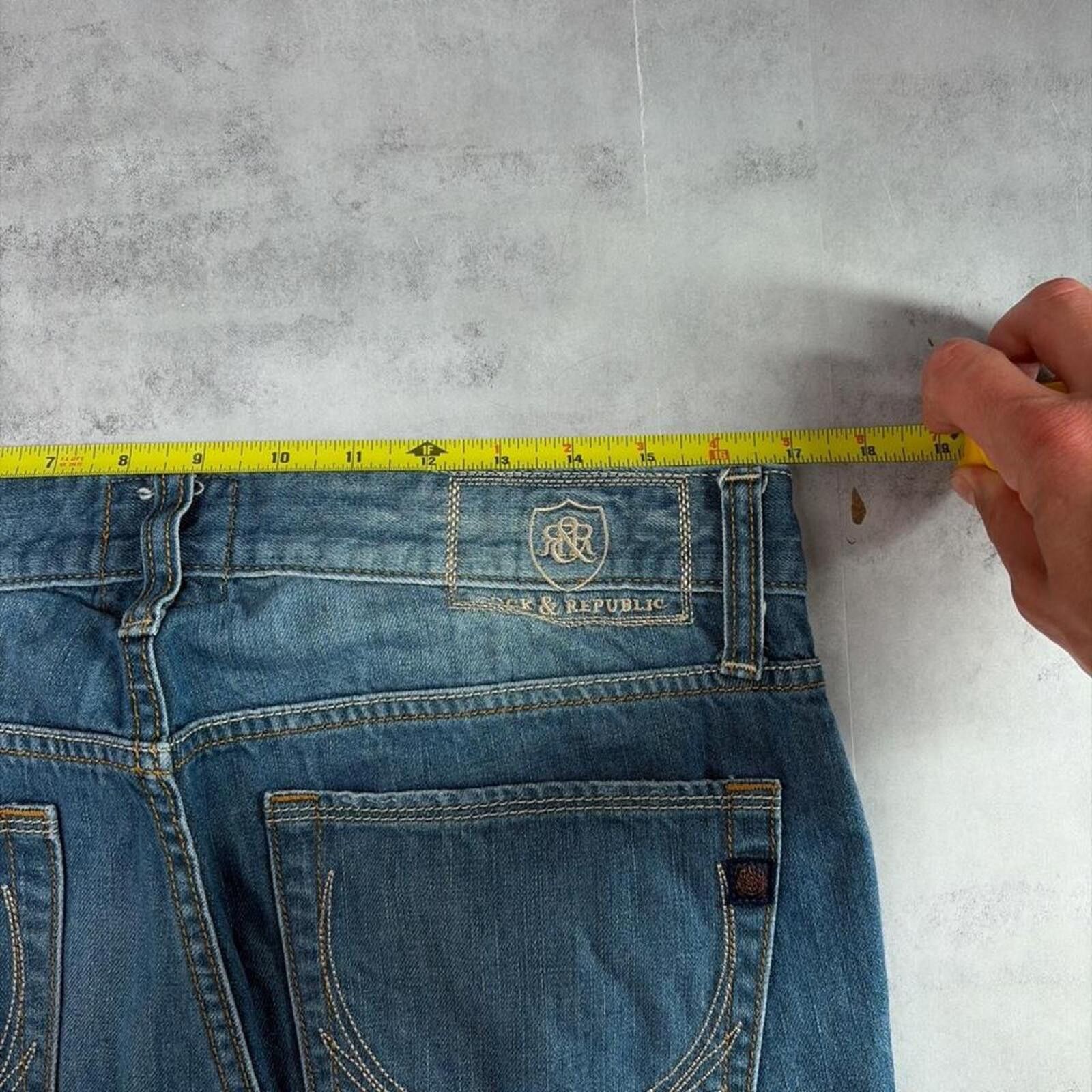 Other Y2K Rock & Republic Grunge Gothic Straight Denim Jeans Size US 34 / EU 50 - 6 Thumbnail