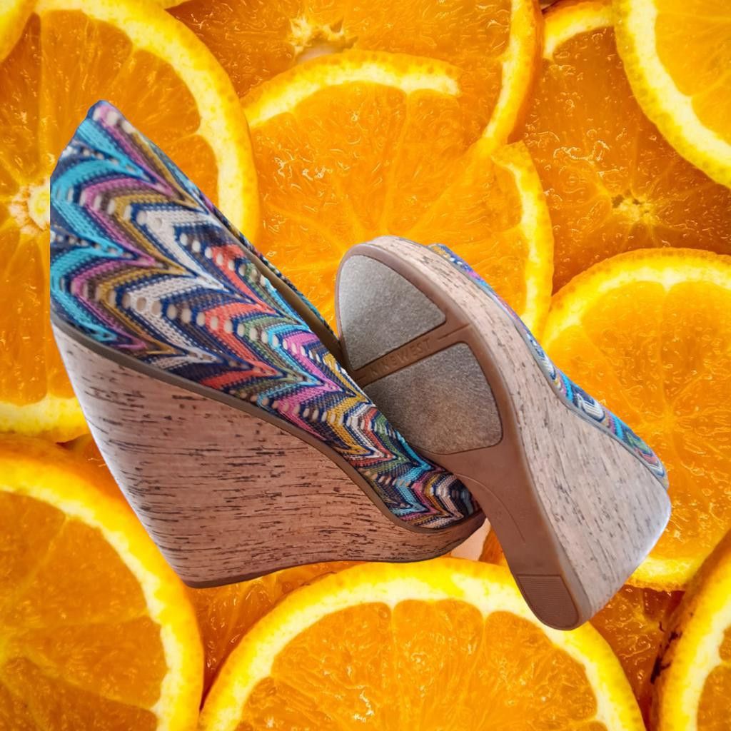 Nine West Nine West Colorful Wedge High Heels Size 8 Size ONE SIZE - 9 Thumbnail