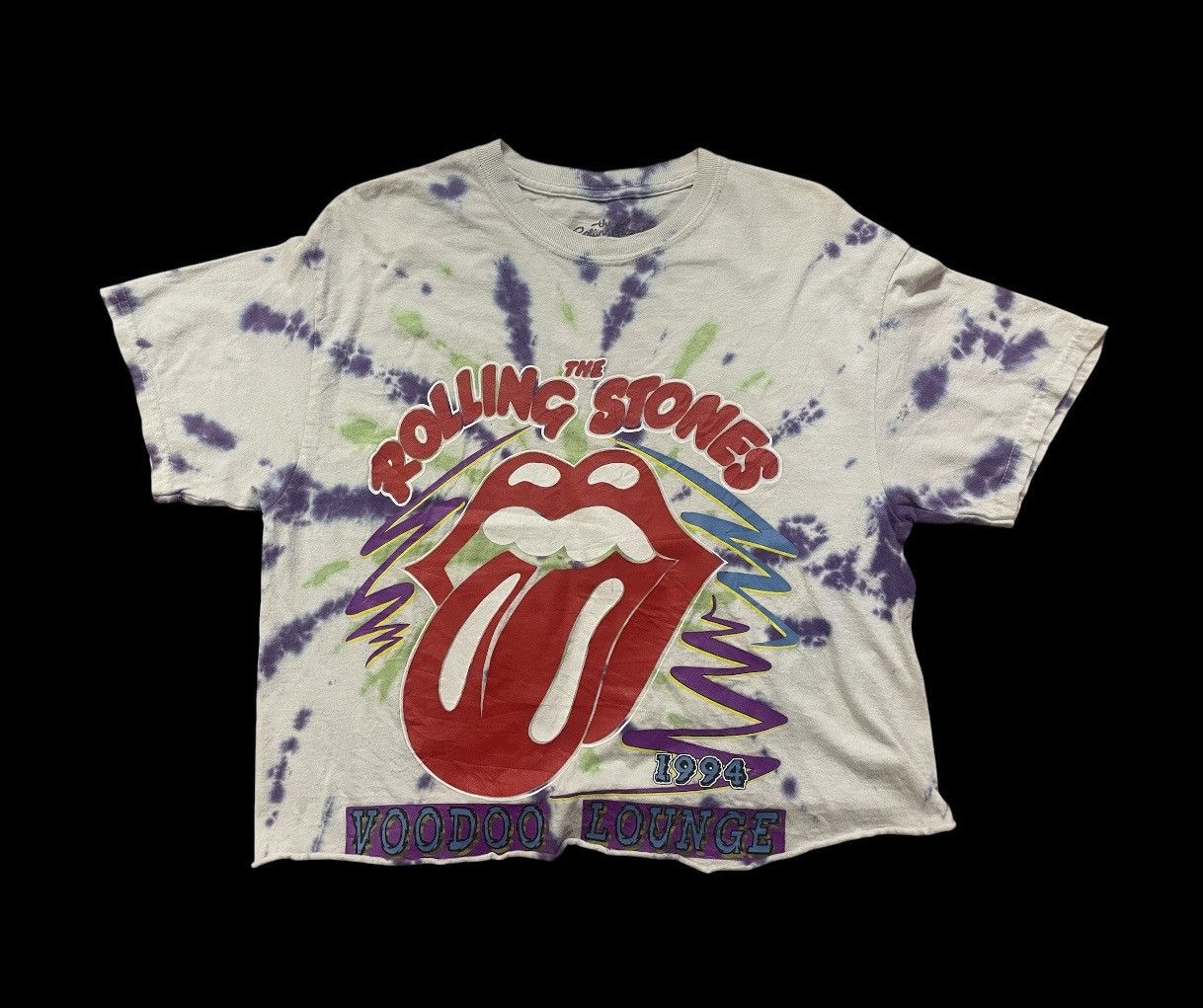Band Tees The Rolling Stone Voodoo Lounge Tie Dye Cropped Tshirt Size M / US 6-8 / IT 42-44 - 1 Thumbnail