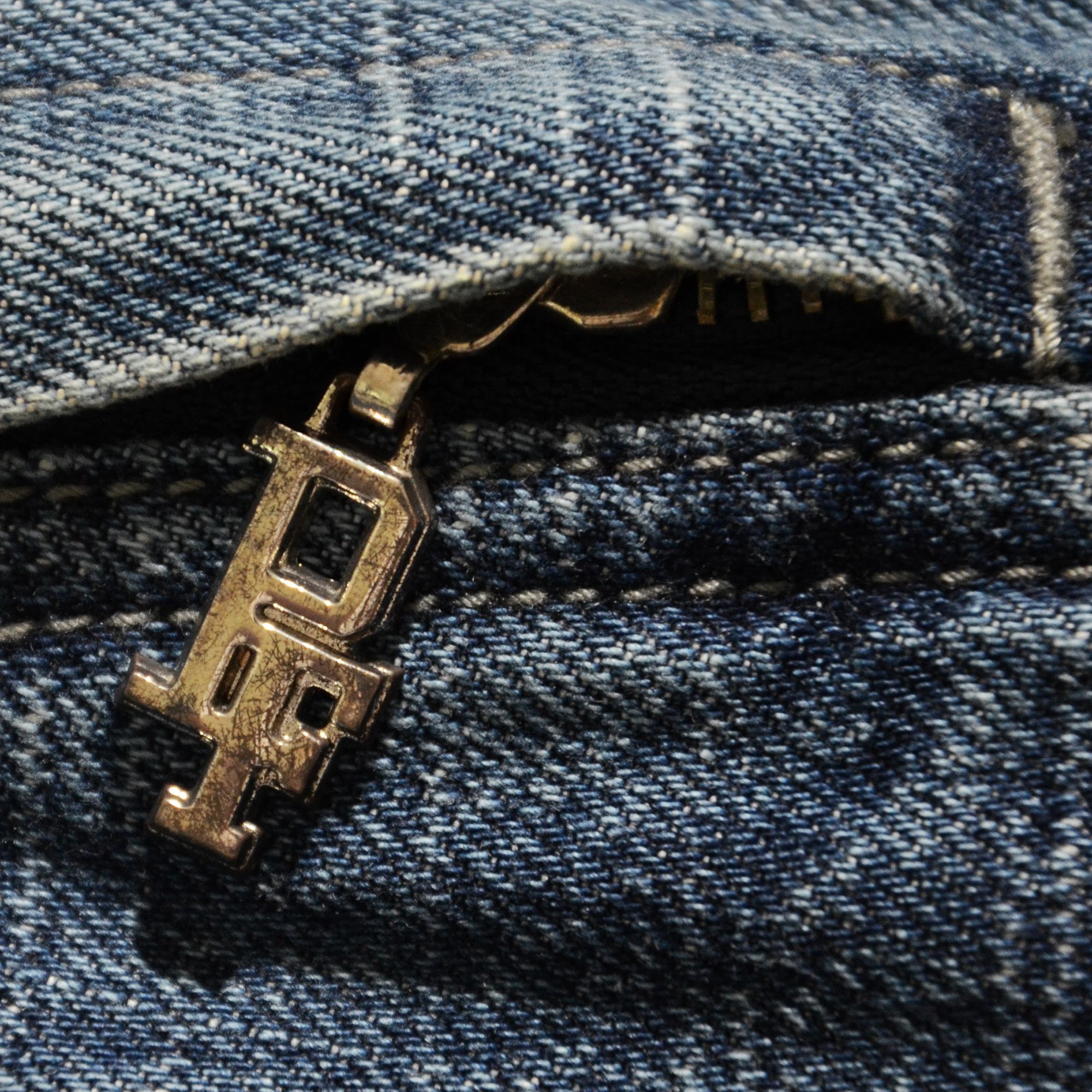 Phat Farm [Folded Discoloration] PF Denim Shorts 90s Hiphop Streetwear Size US 36 / EU 52 - 7 Thumbnail