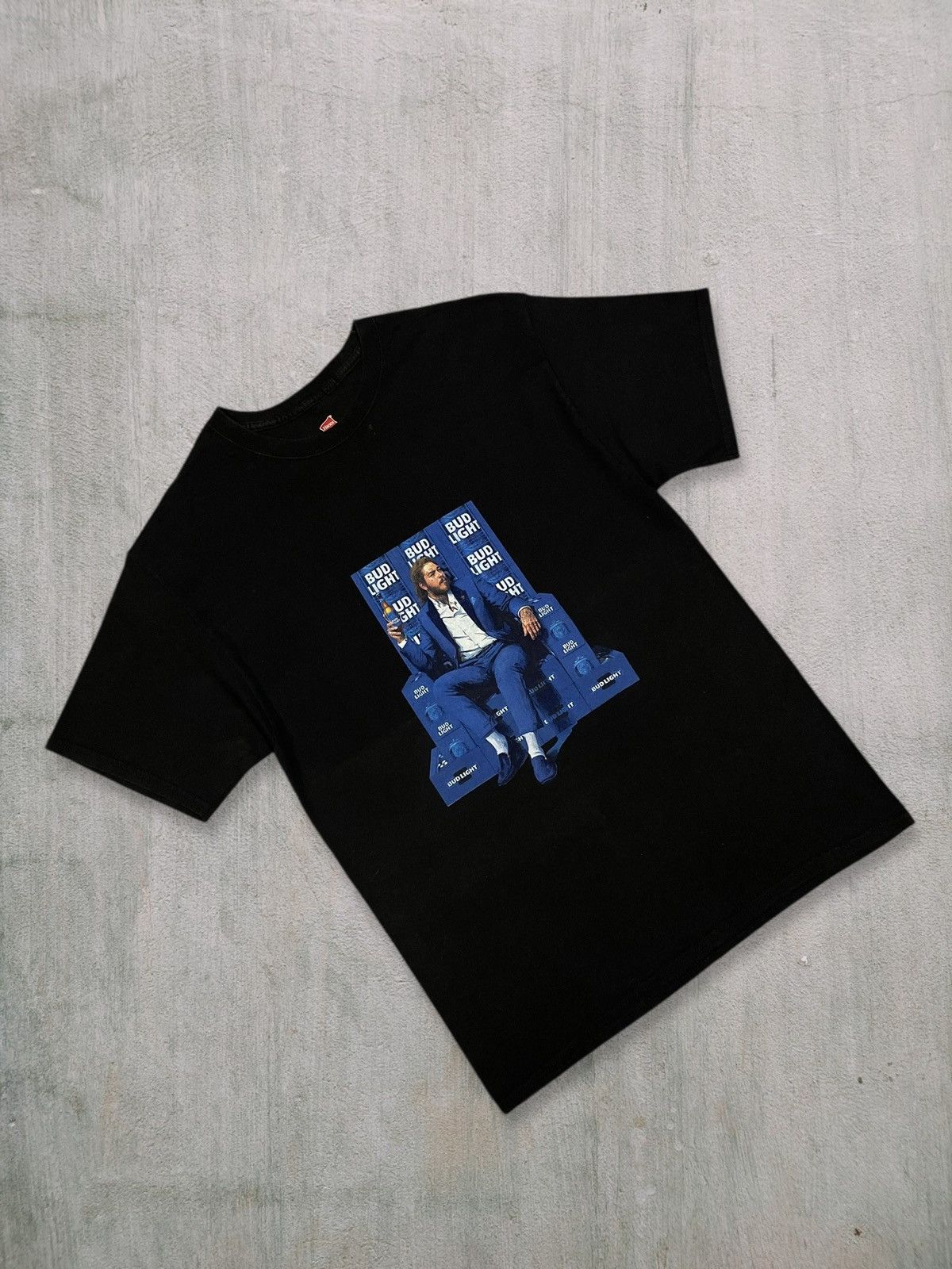 Rap Tees Post Malone x Bud Light Rapper Potrait Tee Summer Men Tshirt Size US L / EU 52-54 / 3 - 4 Thumbnail