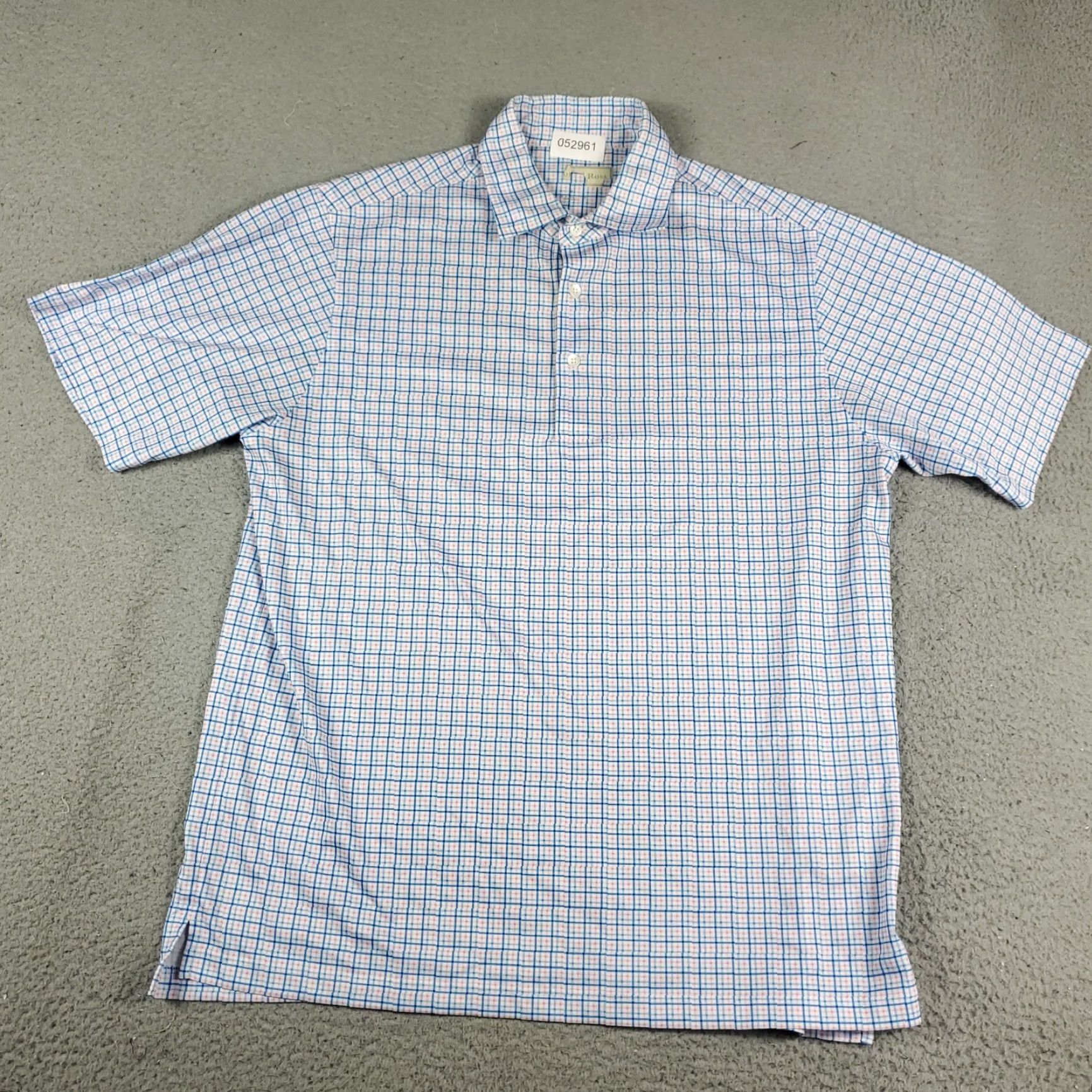Vintage Donald Ross Polo Shirt Mens Size Medium Blue Plaid Casual Golf Short Sleeve Size US M / EU 48-50 / 2 - 2 Thumbnail