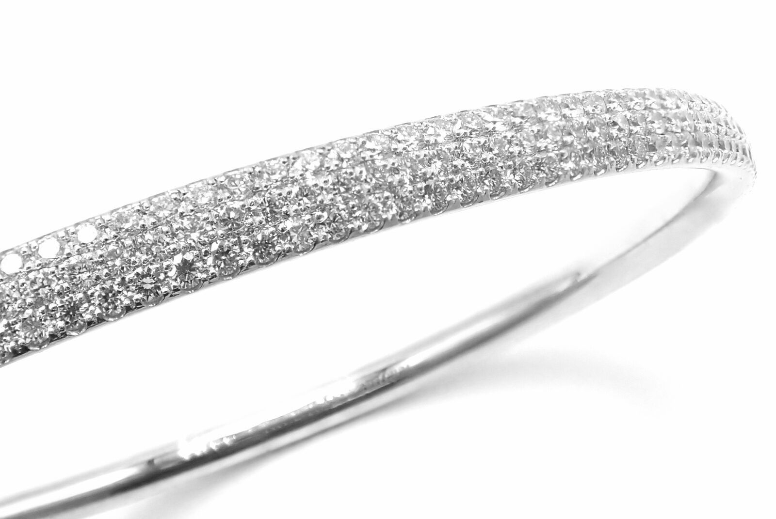 Tiffany & Co. Tiffany & Co White Gold Full Diamond Three Row Bracelet Size ONE SIZE - 8 Preview