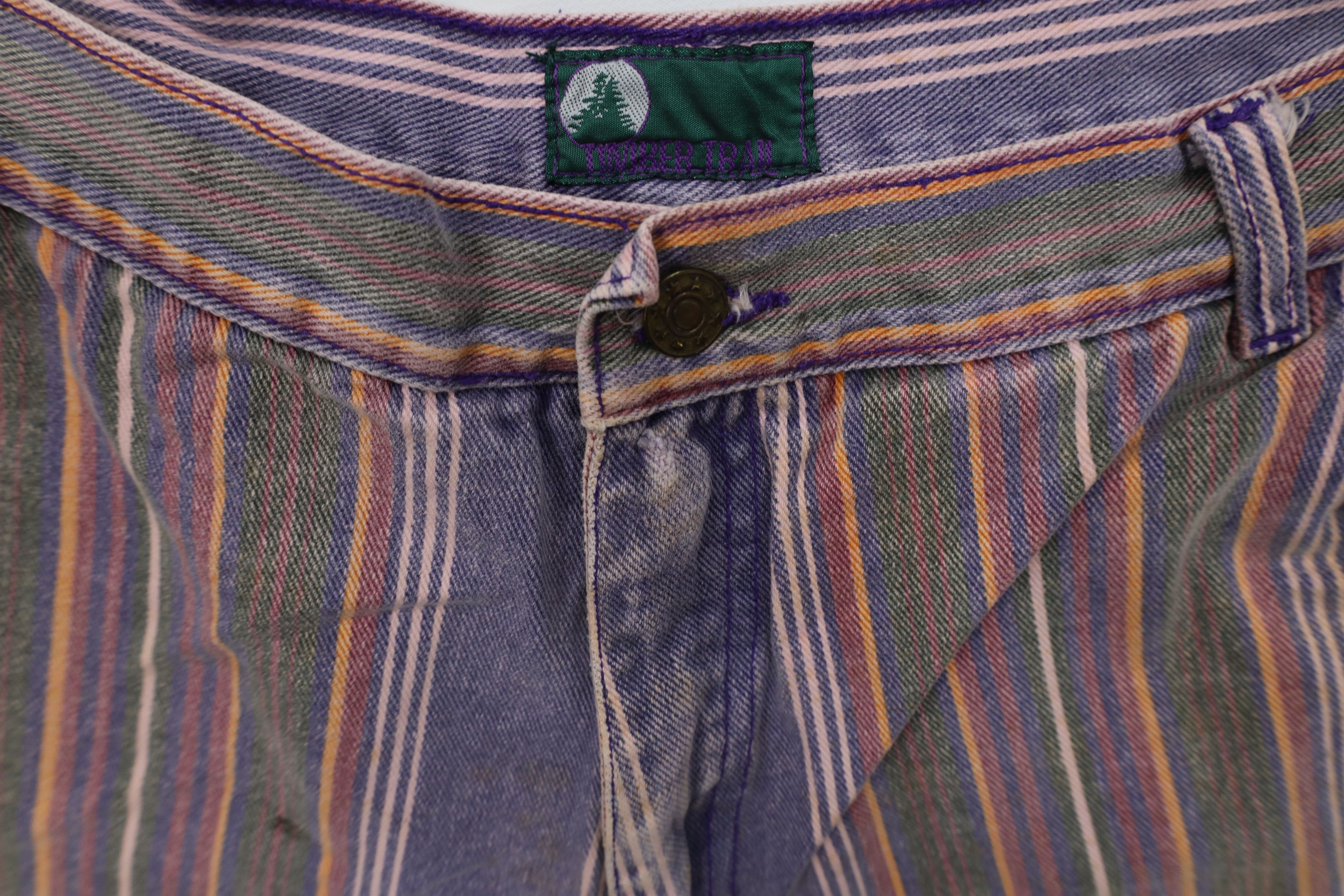 Vintage Vintage 90s Streetwear Striped Above Knee Denim Shorts Size US 36 / EU 52 - 8 Thumbnail