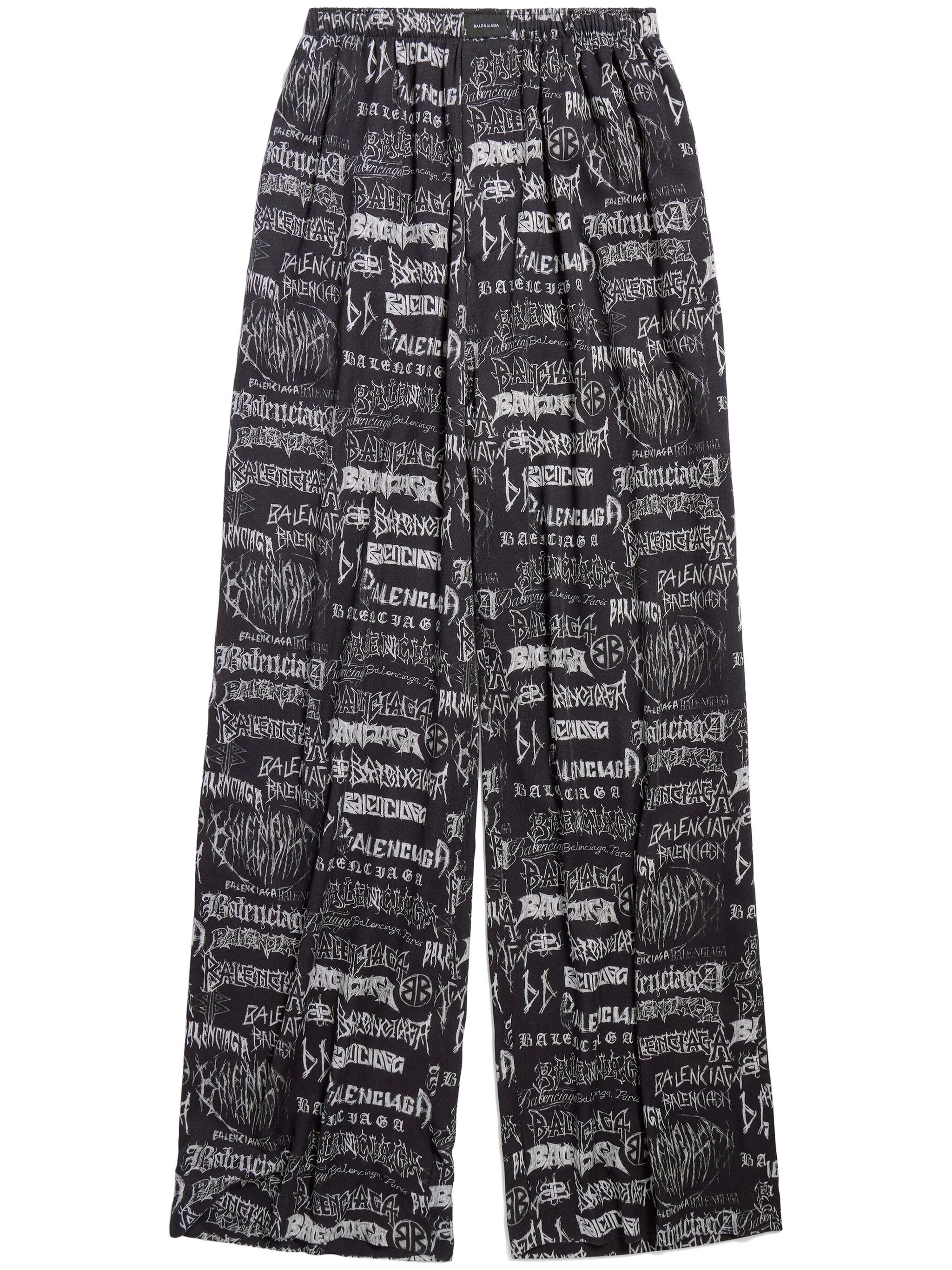 Balenciaga o1s1rm0725 DIY Metal Allover Pyjama Pant in Black Size US 30 / EU 46 - 1 Thumbnail