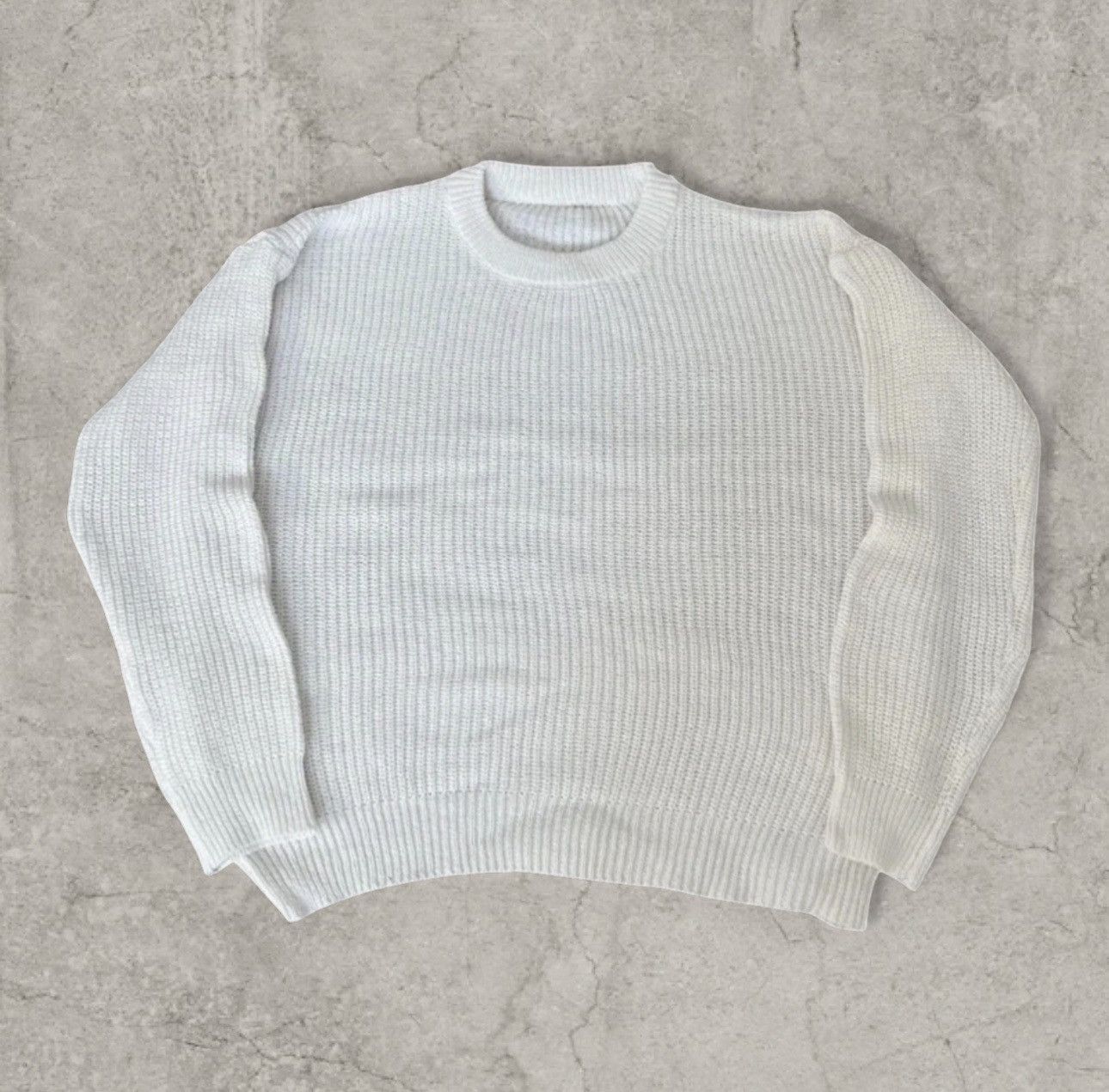 Japanese Brand Vintage style knitted jumper sweater in white/cream. Size L Size US M / EU 48-50 / 2 - 1 Thumbnail