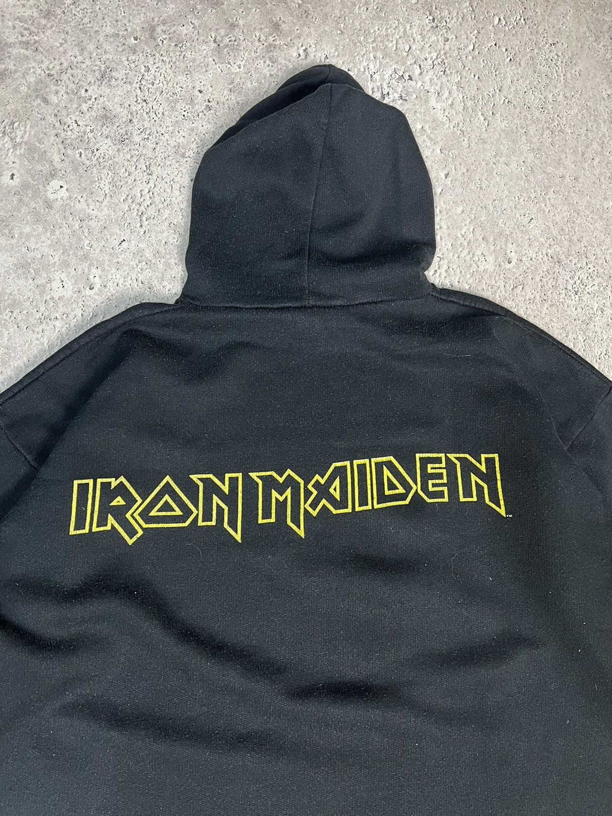 Band Tees × Iron Maiden × Vintage 90s Iron Maiden LIVE AFTER DEATH Faded BOXY HOODIE Size US L / EU 52-54 / 3 - 13 Thumbnail