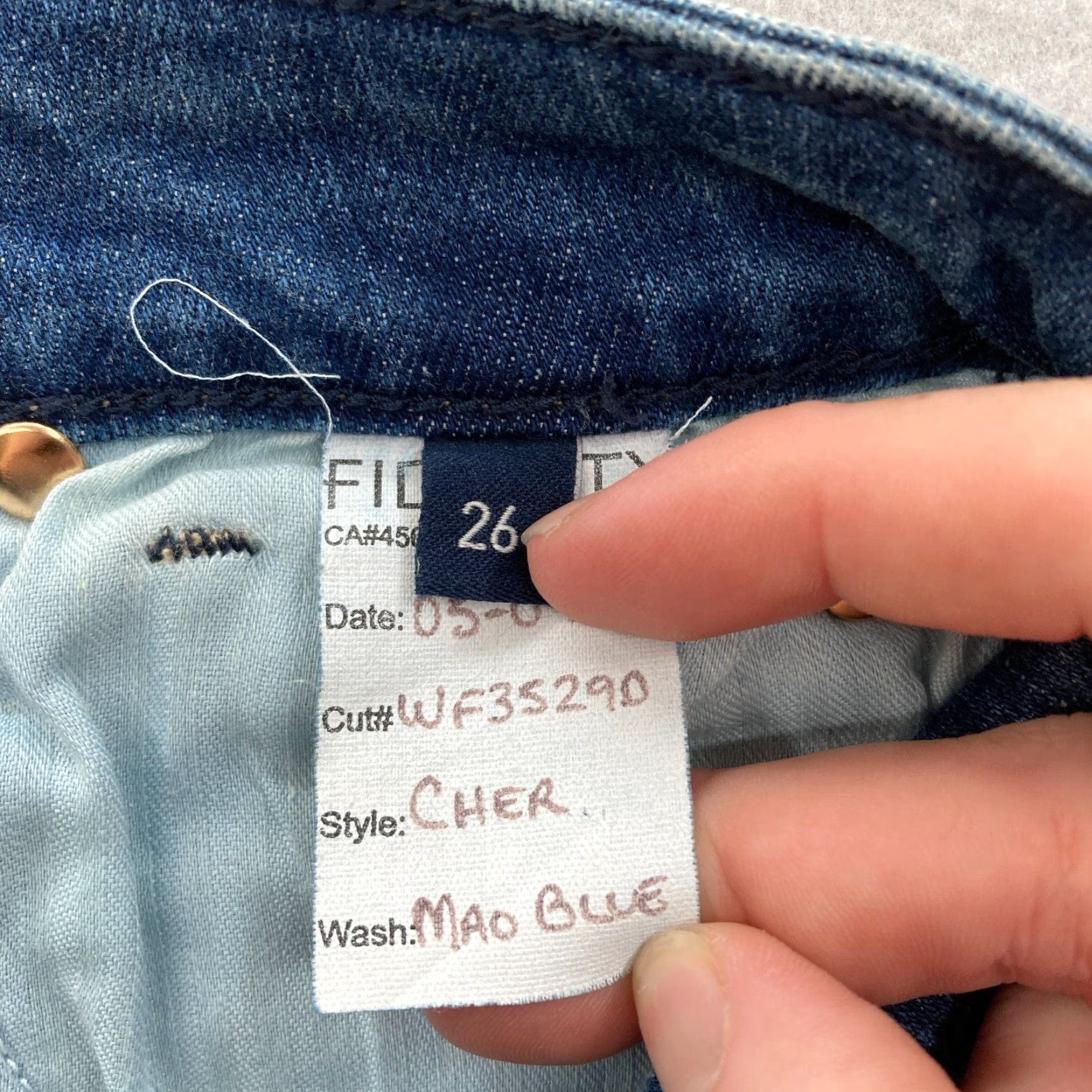 Vintage Fidelity Denim Jeans Women's 26 Cher Slim Ankle Mao Blue Distressed Denim NWT Size 26" / US 2 / IT 38 - 7 Thumbnail