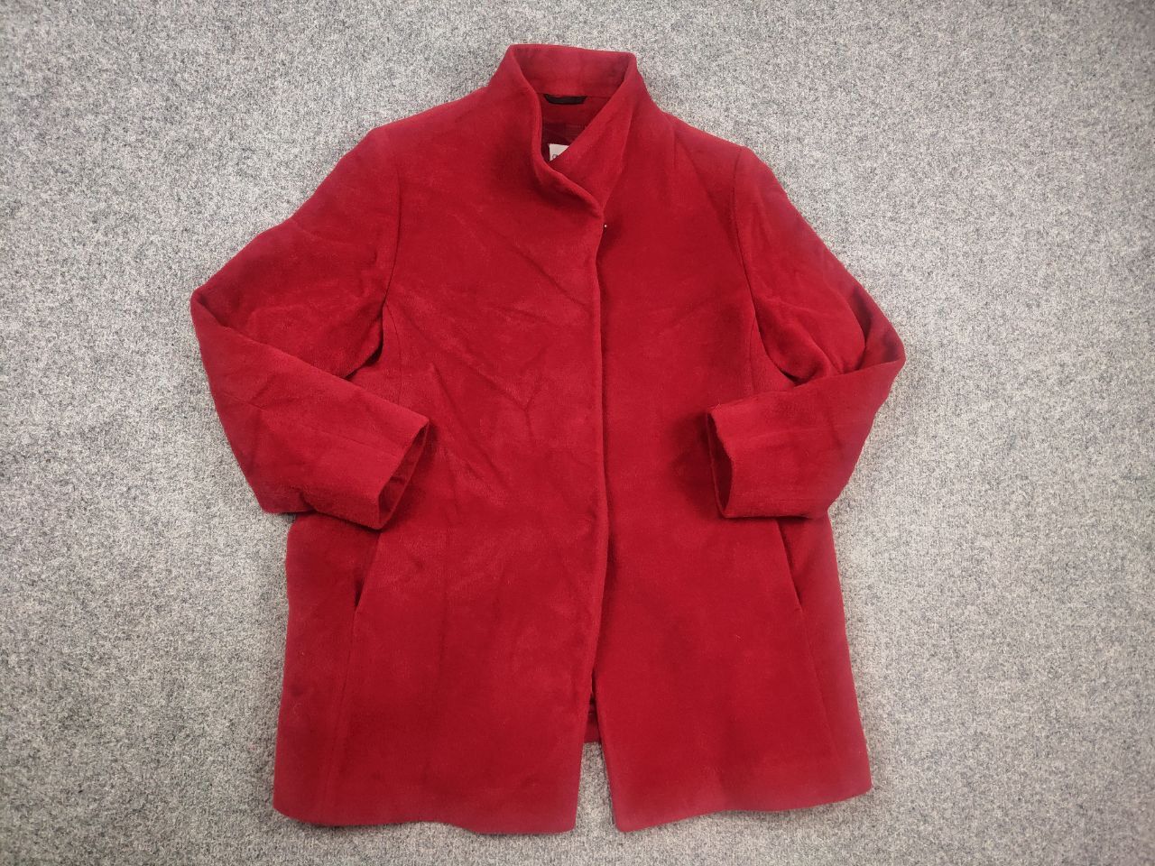 Cinzia Rocca Cinzia Rocca Due coat Red alpaca stand-up collar Jacket Size XL / US 12-14 / IT 48-50 - 9 Thumbnail