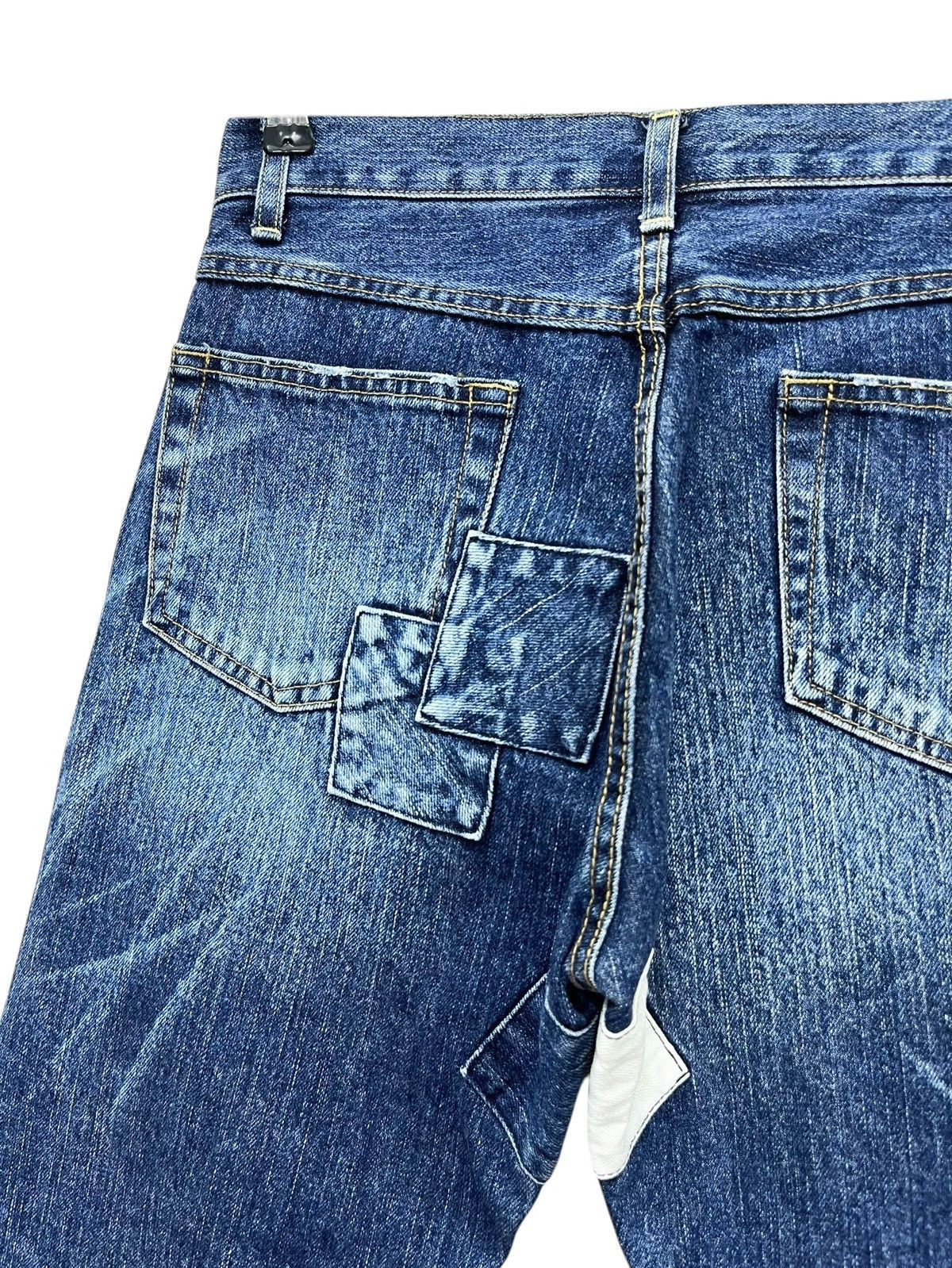 KOJIMA GENES Vintage KARAKOTO KOJIMA Grunge Patchwork Bleach Faded Denim Size US 28 / EU 44 - 5 Thumbnail