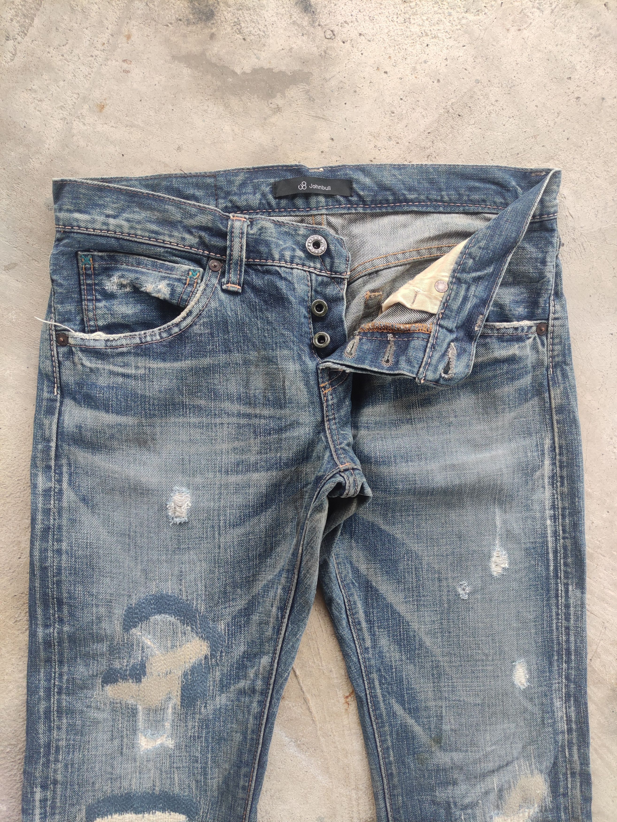 Johnbull Vintage Johnbull Selvedge Jean Distressed Faded Denim Size 32" / US 10 / IT 46 - 2 Thumbnail