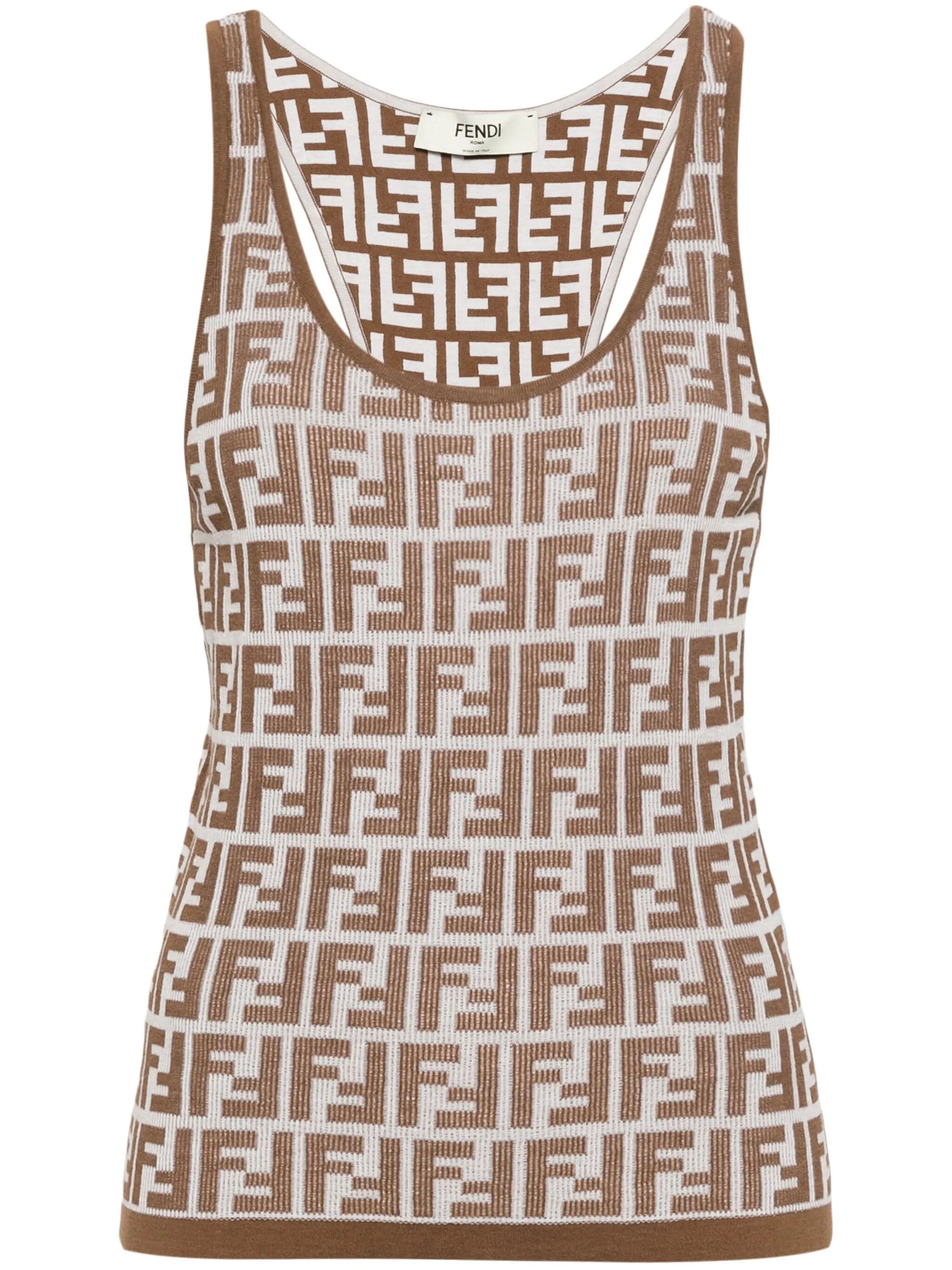 Fendi o1s1wg110425 Top in Brown Size XL / US 12-14 / IT 48-50 - 1 Thumbnail