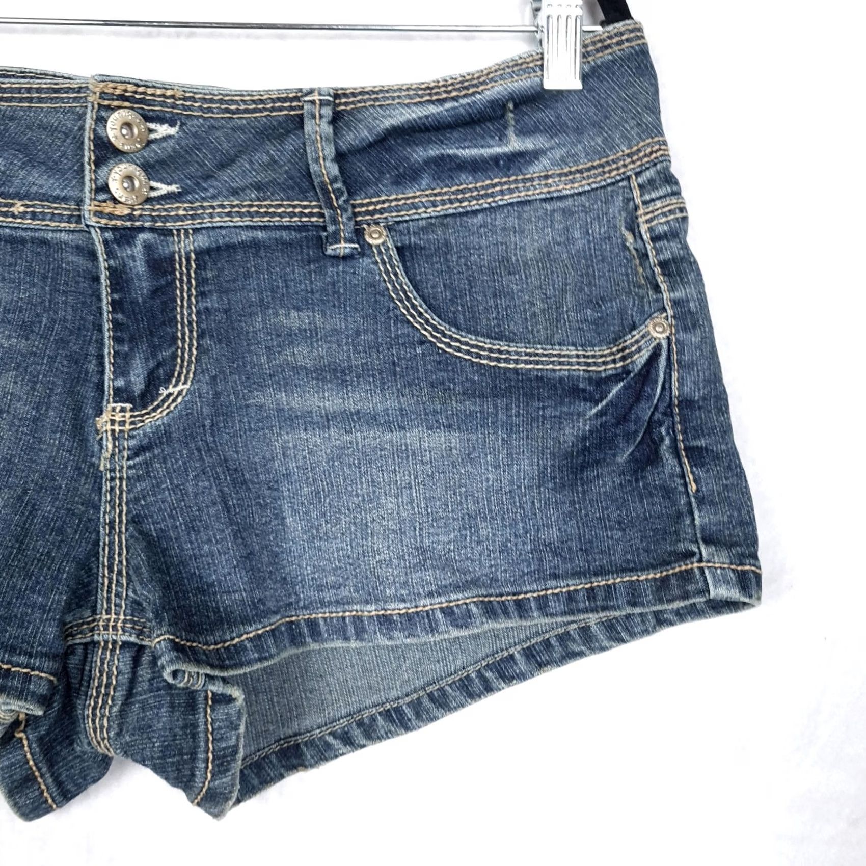 Denime Younique Shorts Jeans 5-Pocket Zip Fly Denim Stretch Blue Womens Juniors 13 Sommer Casual Boys Girls Mens Size 34" / US 12 / IT 48 - 7 Thumbnail