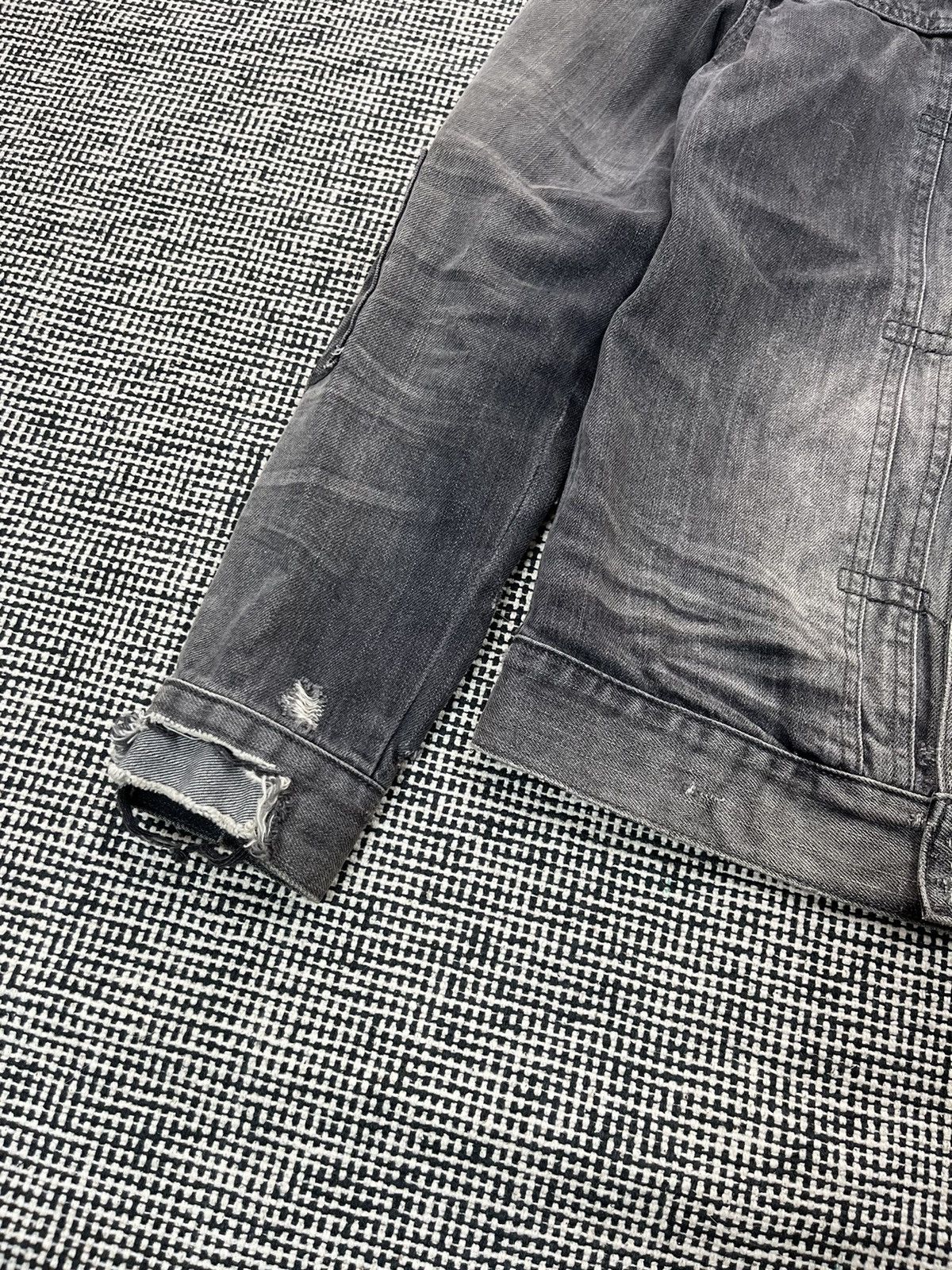 Other ➕ Allsaints distressed black faded washed denim jacket Size US XS / EU 42 / 0 - 7 Thumbnail