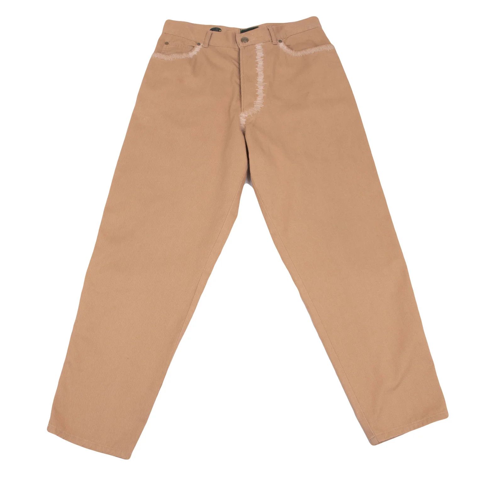 Jean Paul Gaultier Cotton Tapered Pants in Beige Size 48 Size US 32 / EU 48 - 1 Thumbnail
