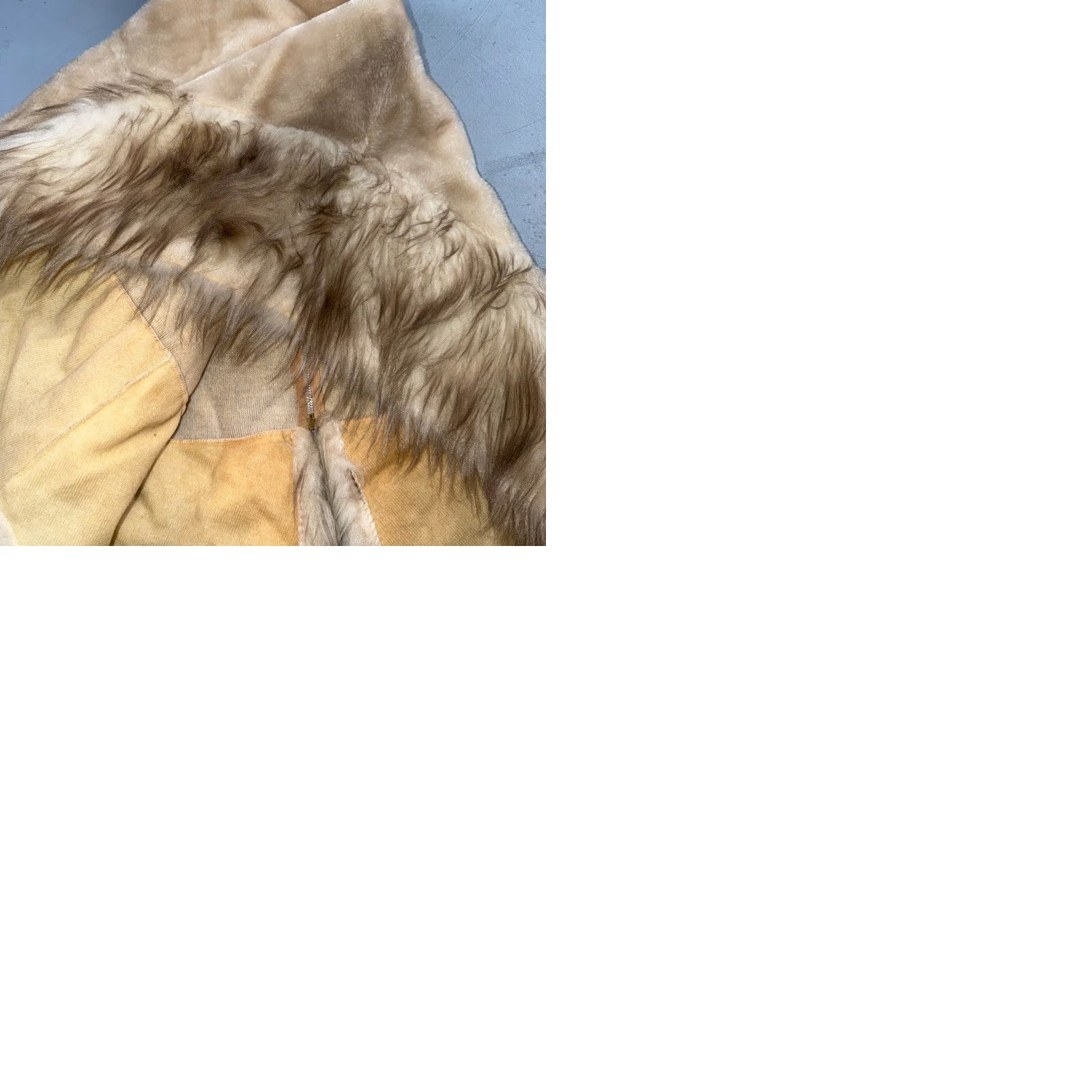Vintage VINTAGE Kimono, Beige Faux Fur Trim, One Size, Rockabilly 60s, 1960s, Kimono Poncho, Women, Beige, Faux Fur Trim, One Size, Unbranded Size ONE SIZE - 11 Thumbnail