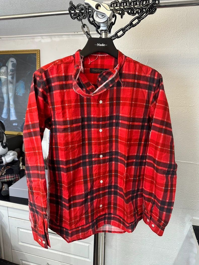 Undercover Undercover SCAB Plaid Collar Shirt Red Size US L / EU 52-54 / 3 - 5 Thumbnail