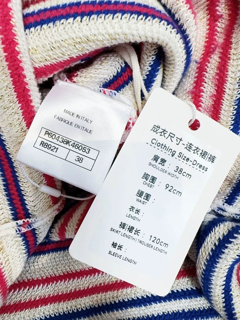 Chanel Chanel Early spring show red striped short-sleeved knitted Size XS / US 0-2 / IT 36-38 - 7 Thumbnail