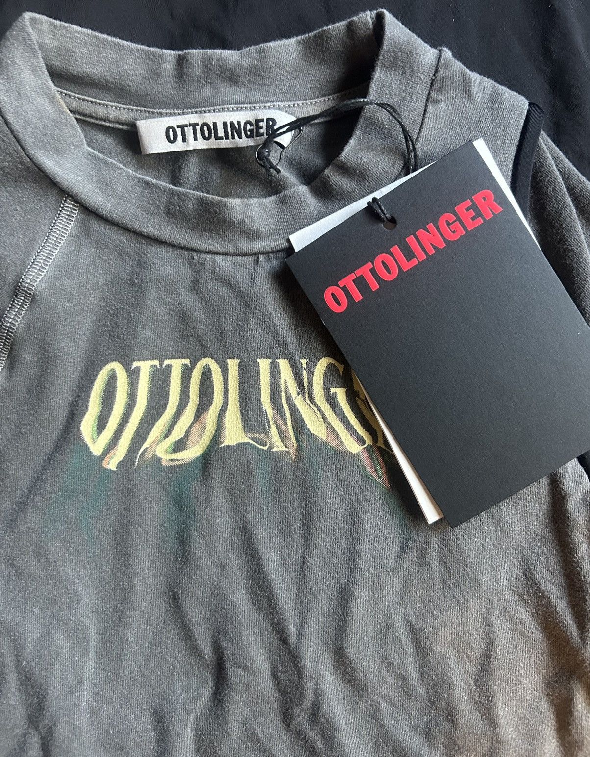 Ottolinger OTTOLINGER Deconstructed Fitted T-shirt In Grey NWT Size M / US 6-8 / IT 42-44 - 4 Thumbnail