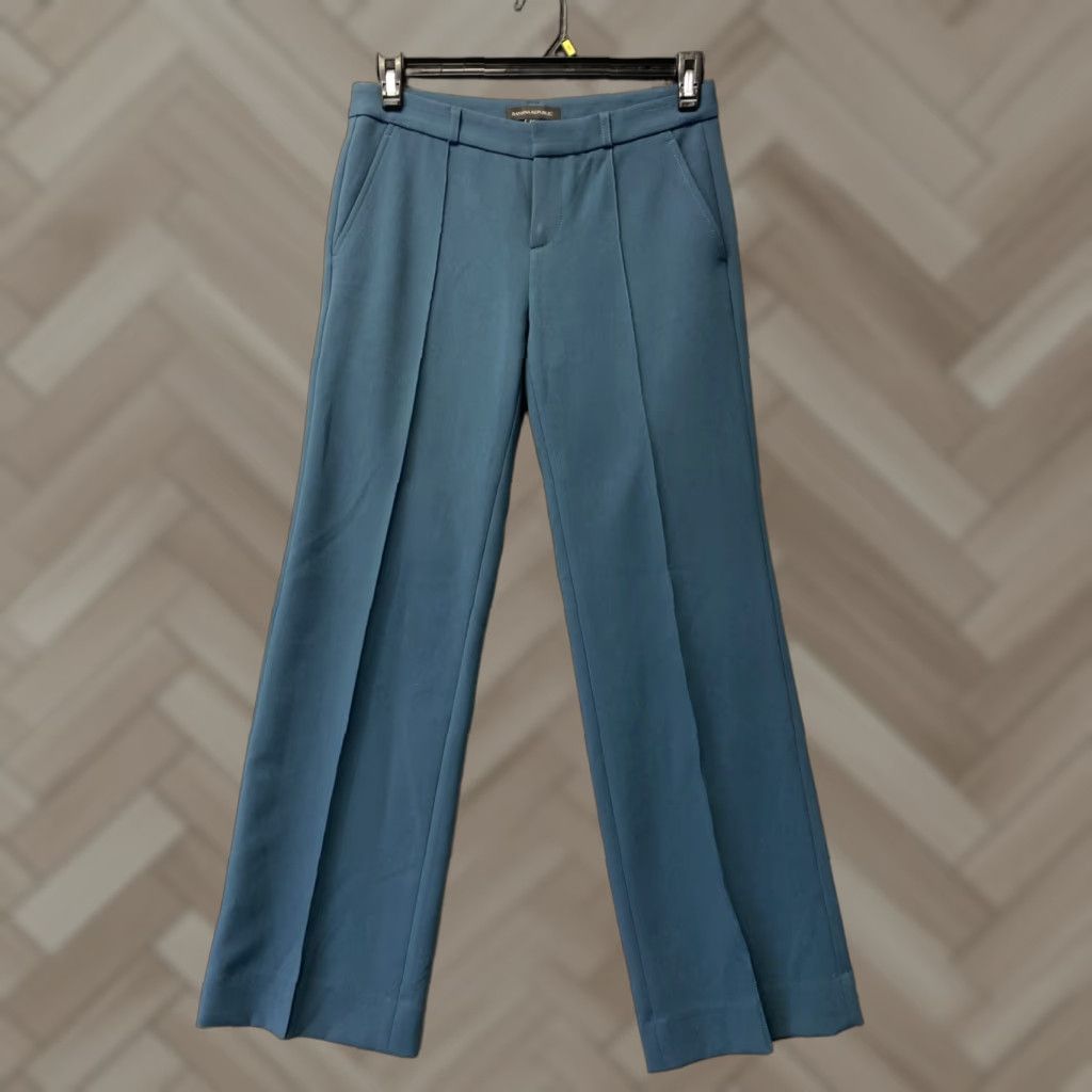 Banana Republic Banana Republic Dress Pants Women’s 2S Deep Aqua /0332 Pants Flat Front Stretch Regular 30 In Inseam 32 In Womens Size 26" / US 2 / IT 38 - 1 Thumbnail