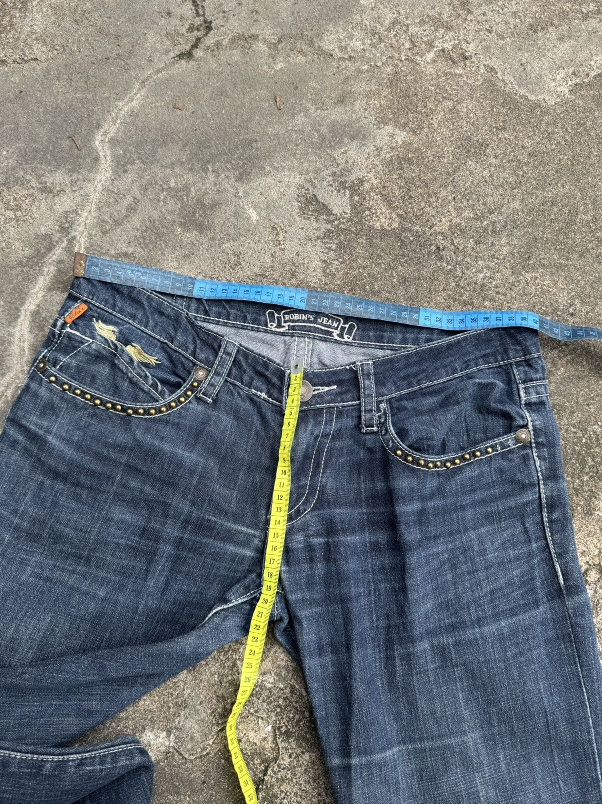 Robins Jeans Gold Wings Robins Jeans Denim Studded styled Size US 29 - 9 Thumbnail