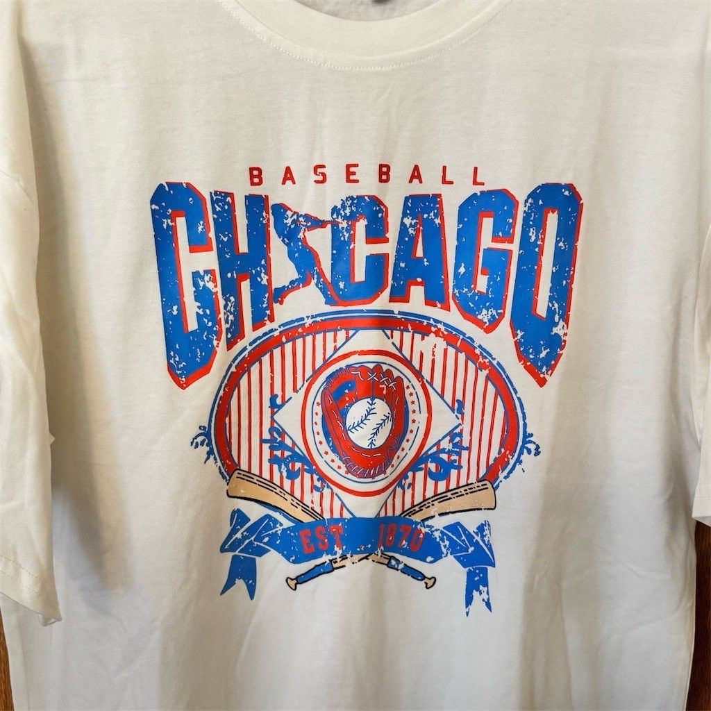 Other Chicago Baseball Graphic T-Shirt Womens White Size S NWOT Size US S / EU 44-46 / 1 - 3 Thumbnail