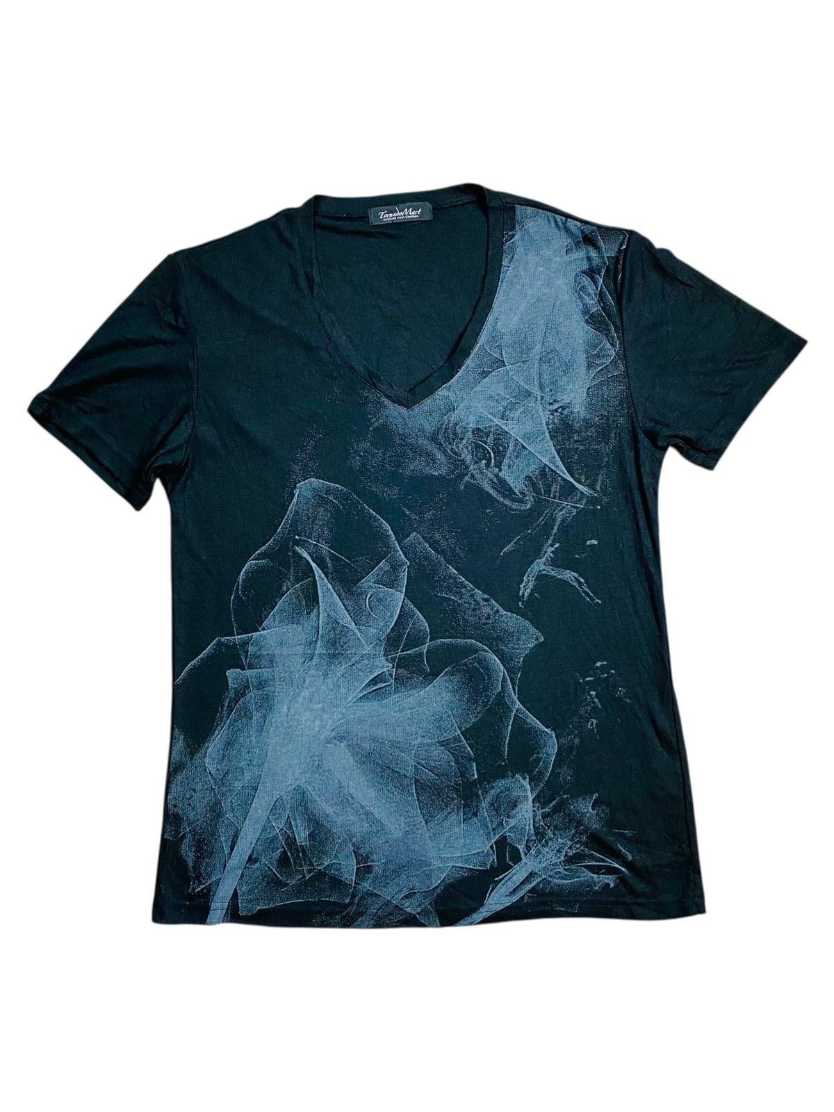Tornado Mart 2000s Tornado Mart - Vkei Style Vneck Smoke Tee Size US M / EU 48-50 / 2 - 1 Thumbnail